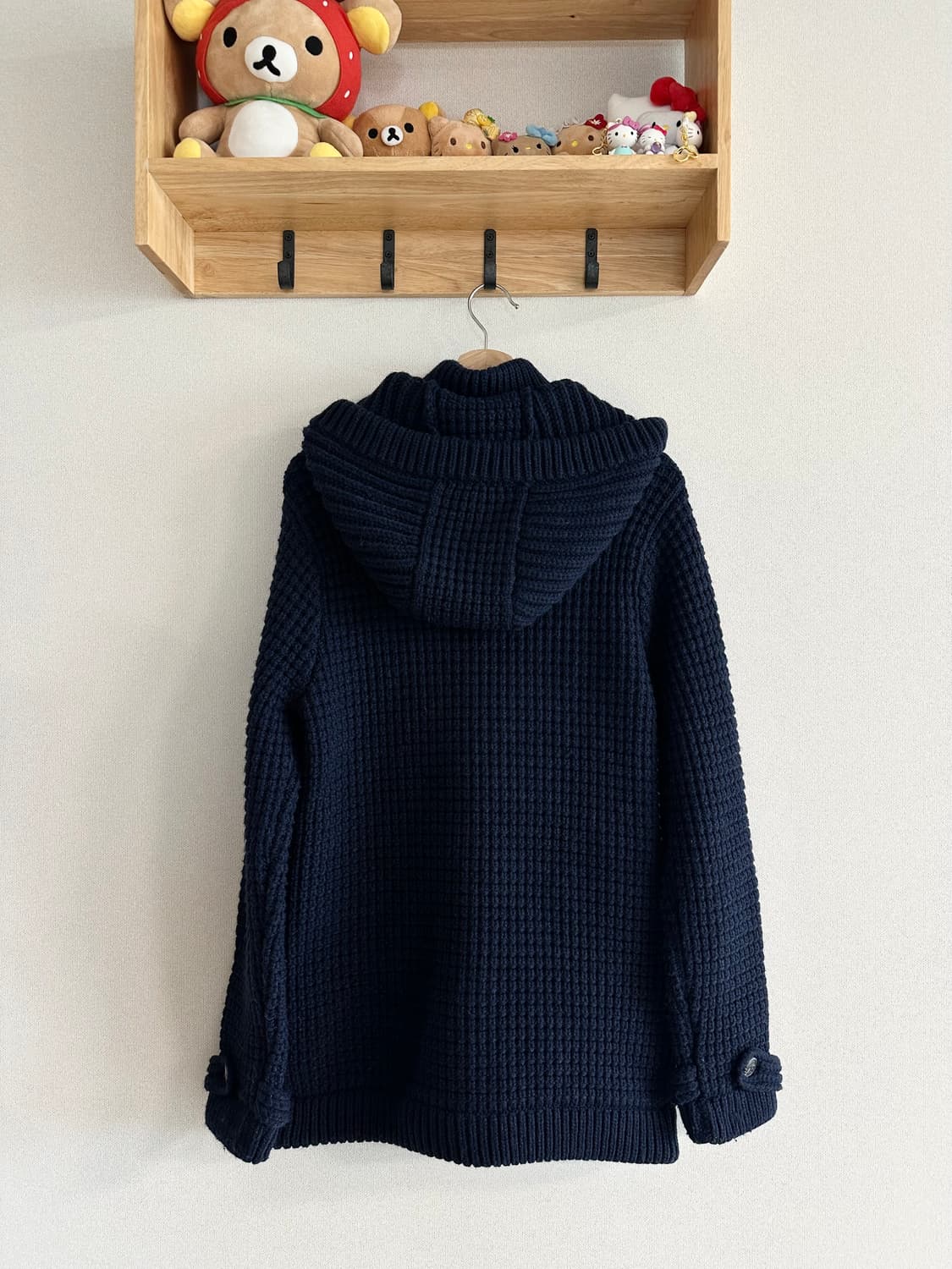 jpn 네이비 후드니트코트 상품이미지2