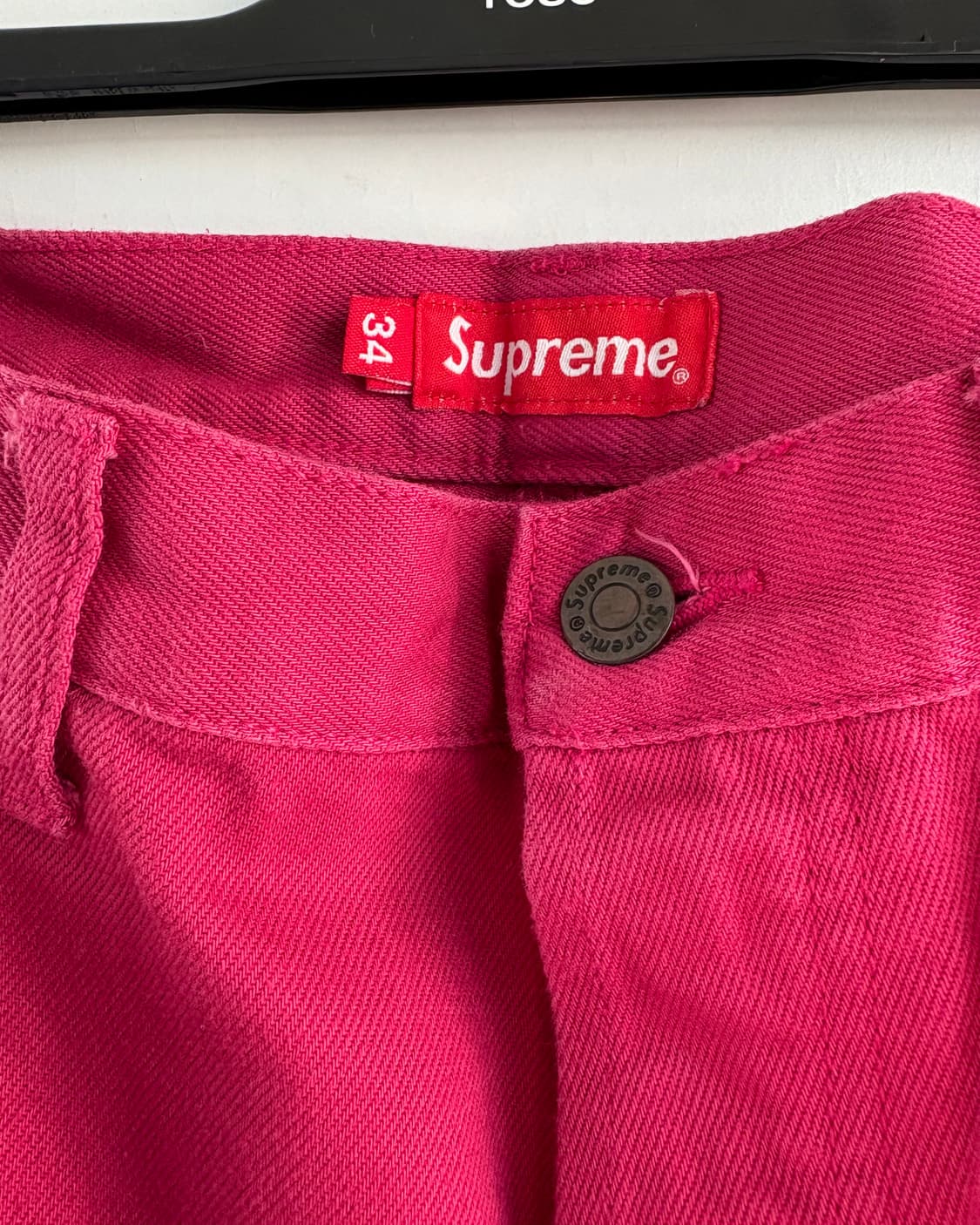 슈프림 스타 로고 데님팬츠 핑크 34 상품이미지3