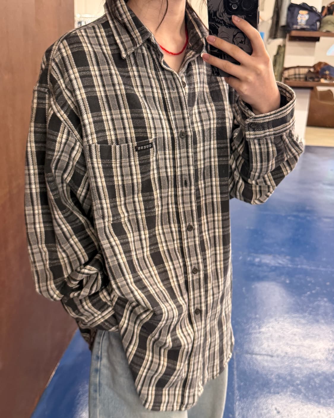 1990s Guess 게스 체크 셔츠 상품이미지2