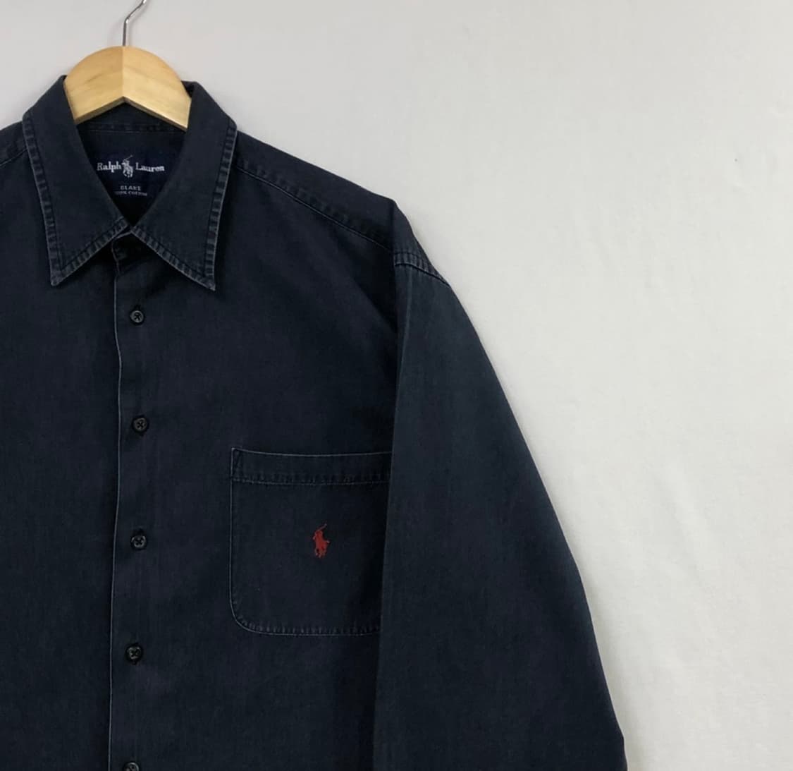 [105] 폴로 블레이크 데님 긴팔 셔츠 흑청 상품이미지1