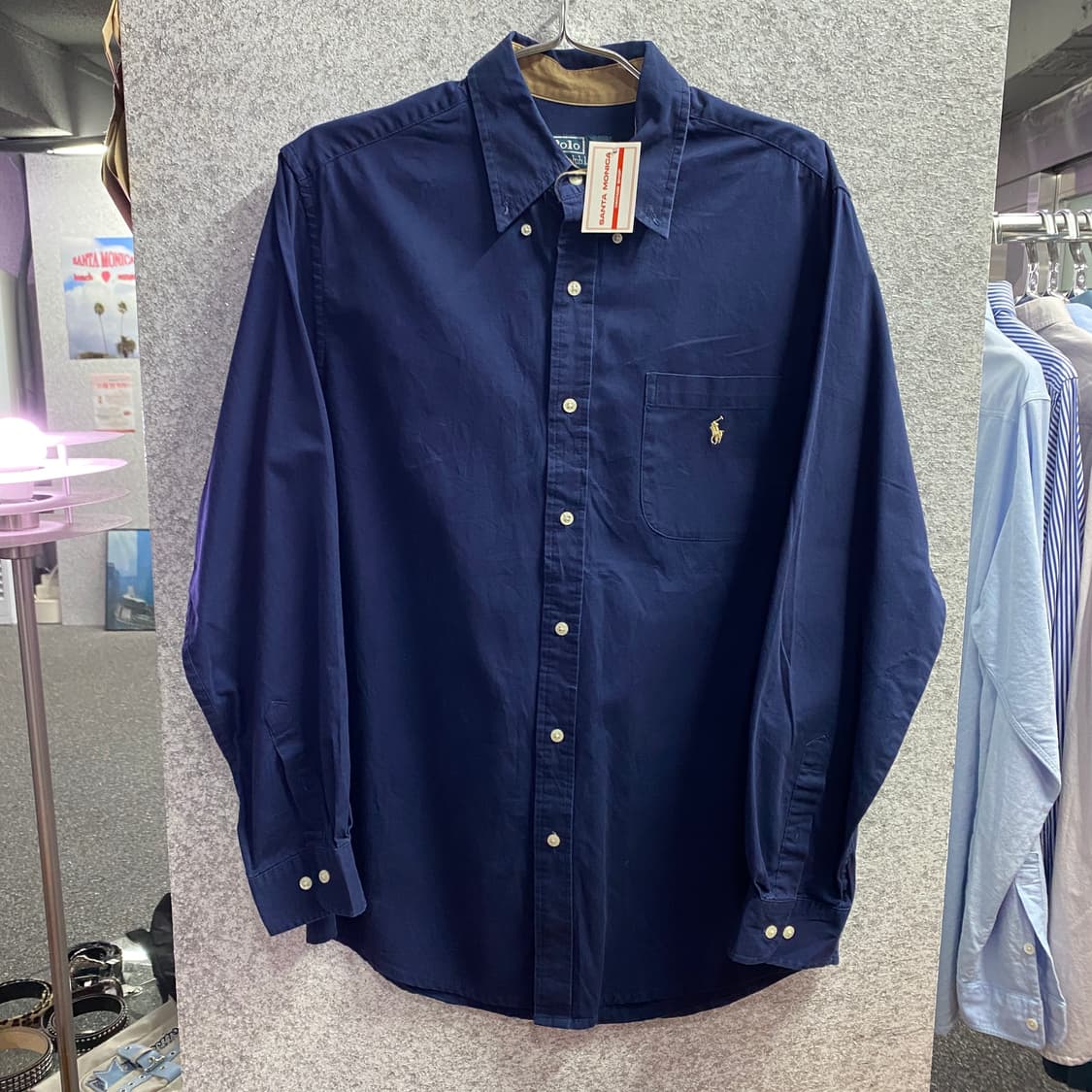 폴로 랄프로렌 클래식핏 자수로고 네이비 셔츠  B3739  상품이미지2