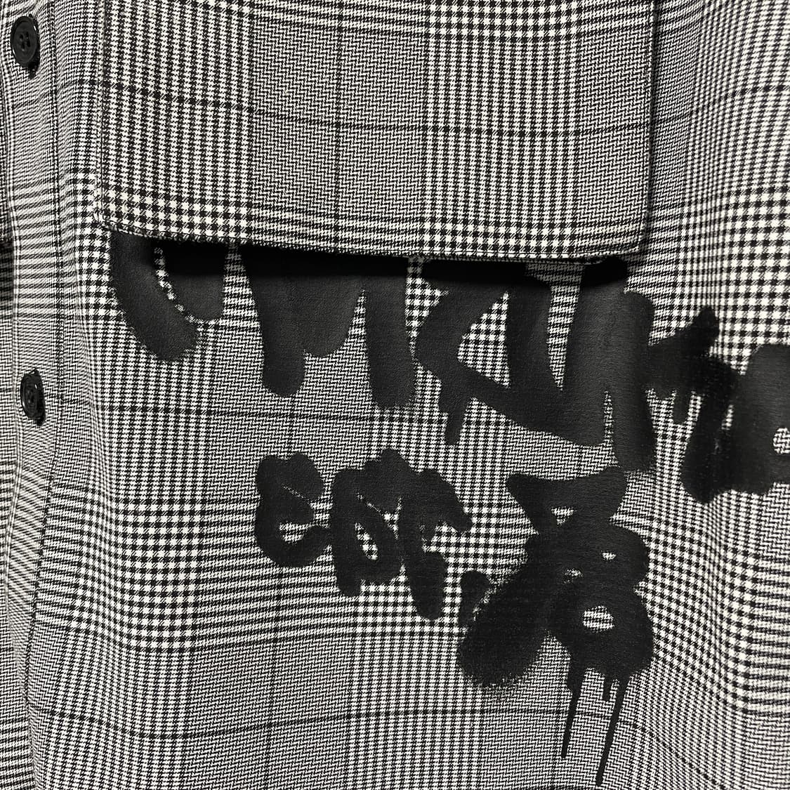 미시카 킵와치 빅로고 체크 오버핏 셔츠 상품이미지4