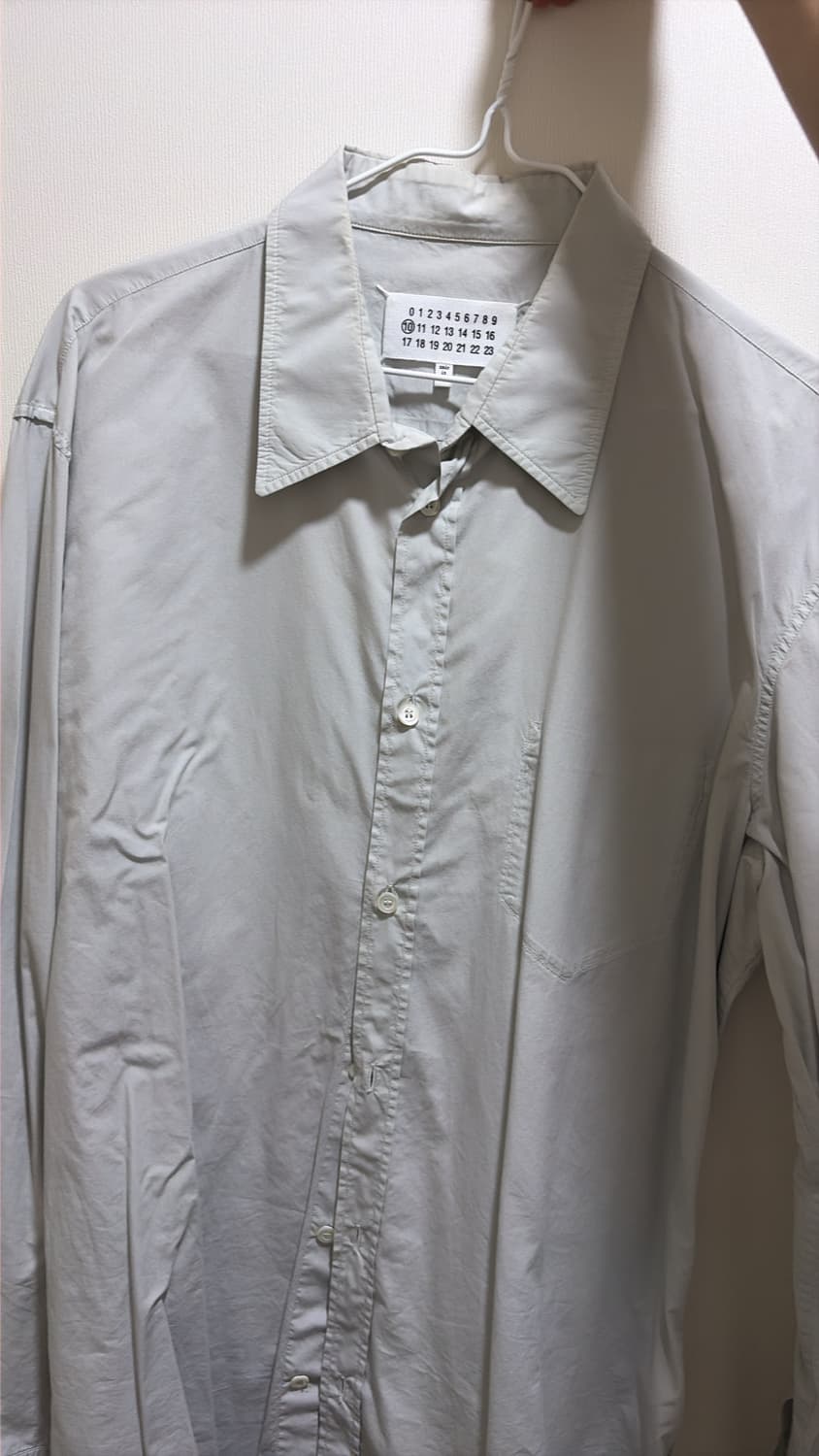 메종마르지엘라 셔츠 42 화이트그레이 상품이미지1