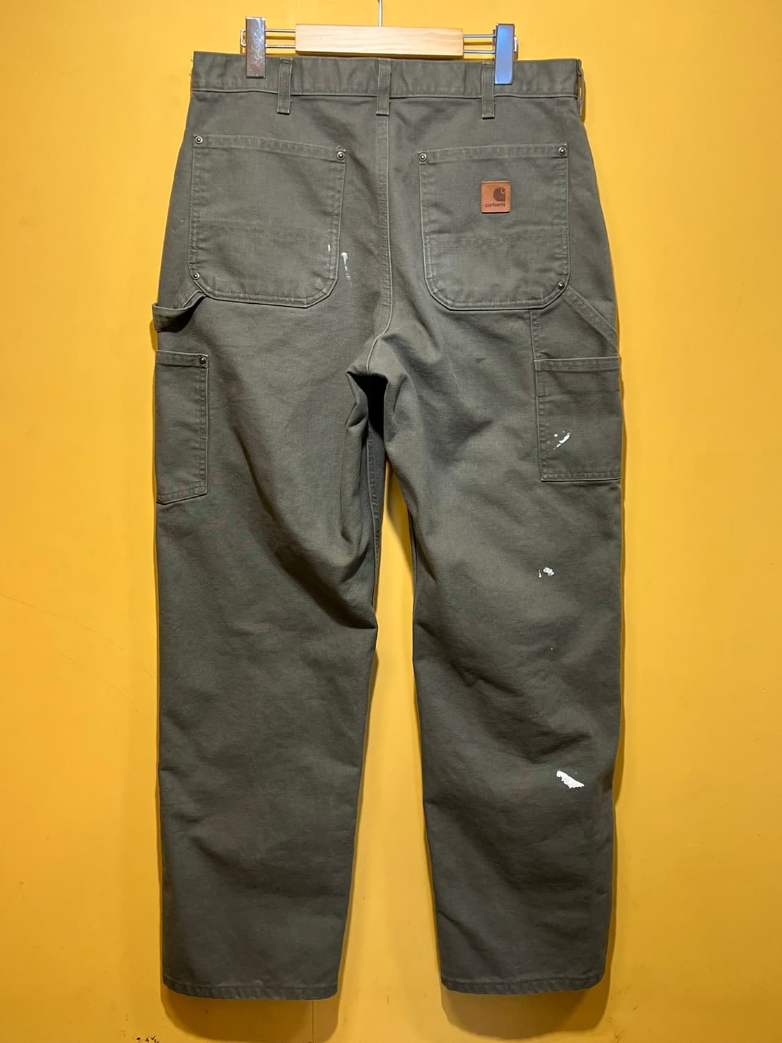 [34x32] 칼하트 더블니 워크팬츠 B136 MOS 모스그린 빈티지 상품이미지8
