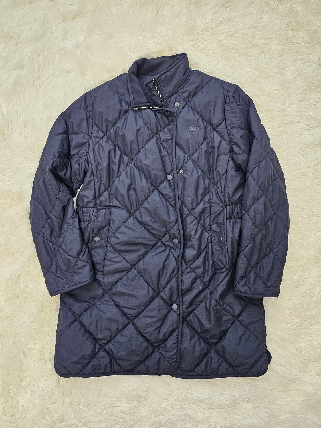 Lacoste 라코스테 여성 네이비 퀼팅 점퍼 자켓 95 상품이미지1