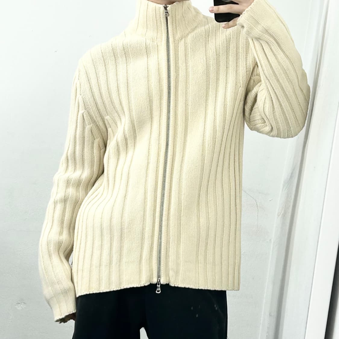 휴고보스 투웨이 울 케이블 니트 자켓 상품이미지1