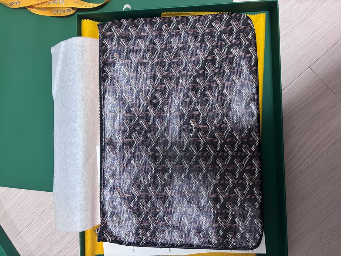 고야드 세나 MM 클러치 블랙 풀박스 상품이미지5