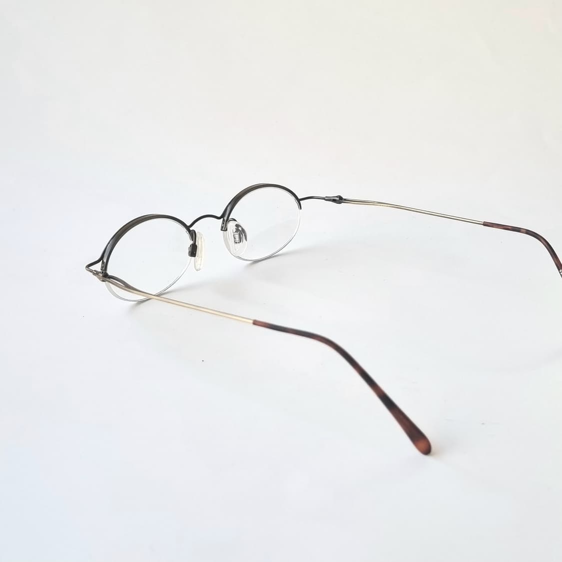 데드스탁 빈티지 오벌형 엔틱 반무테 안경테 463 상품이미지7
