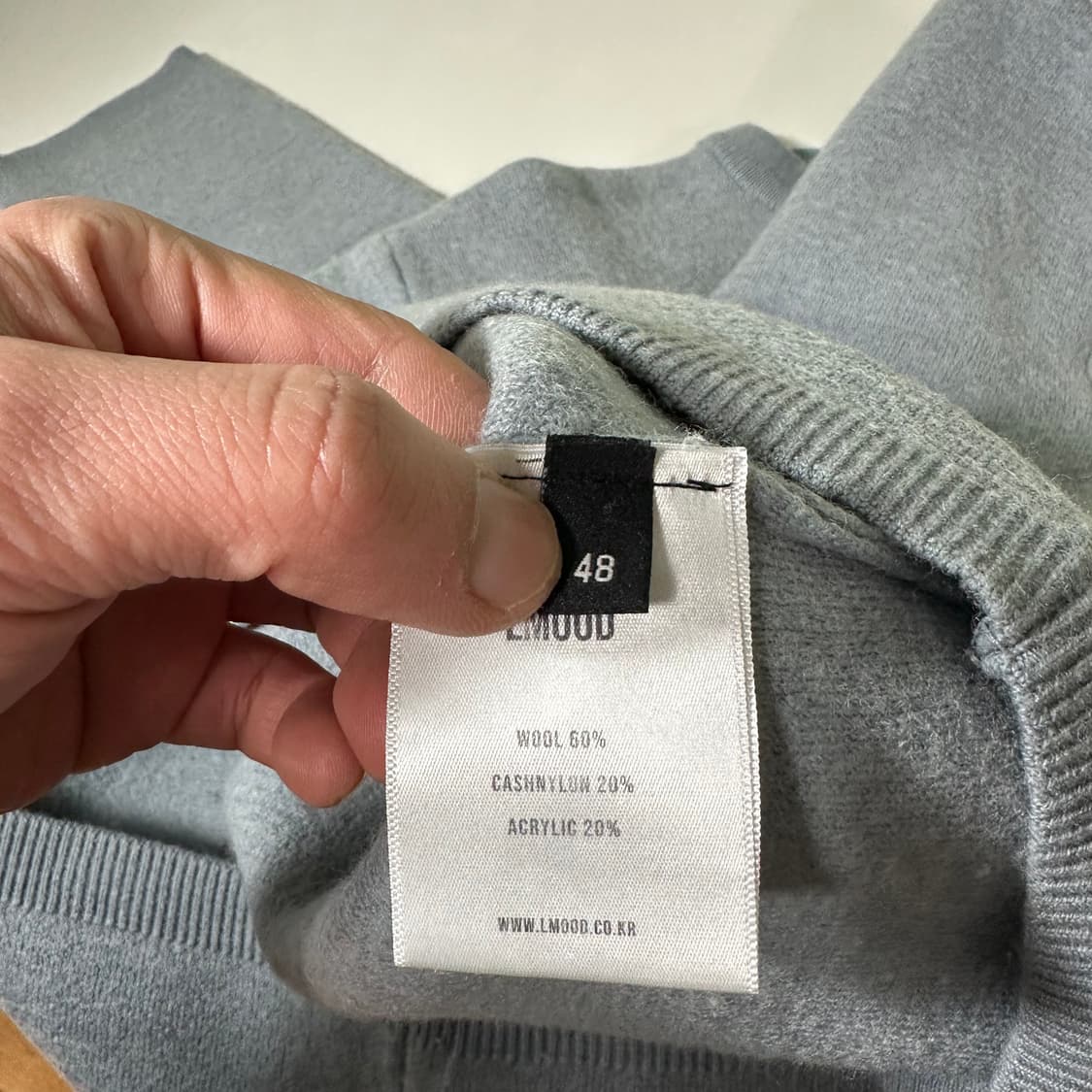 S 엘무드 스카이블루 울니트 상품이미지6