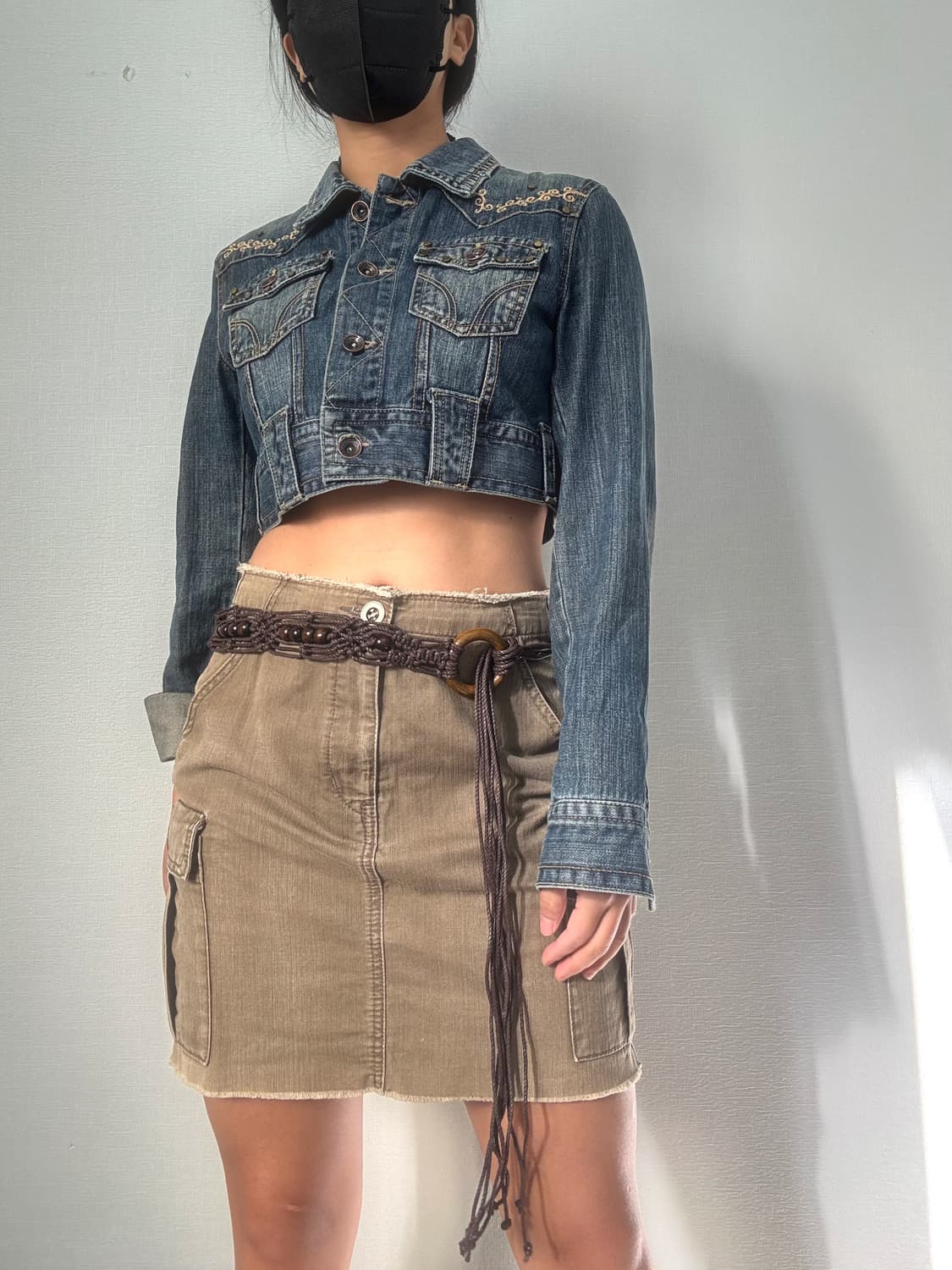 웨스턴 데님 미니스커트 상품이미지4