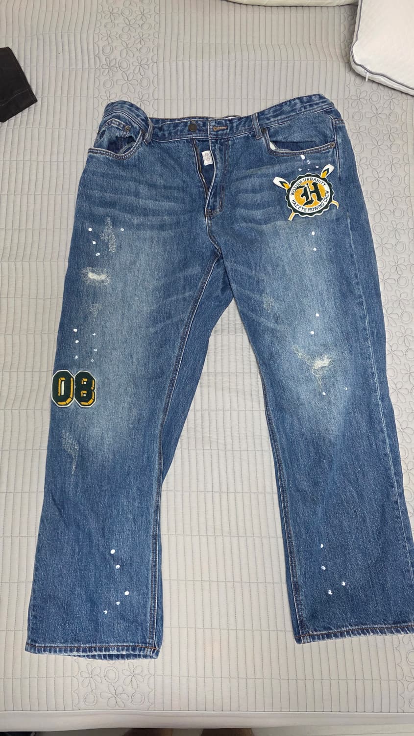 헤지스 남성 중청 와펜 패치워크 데님 상품이미지1