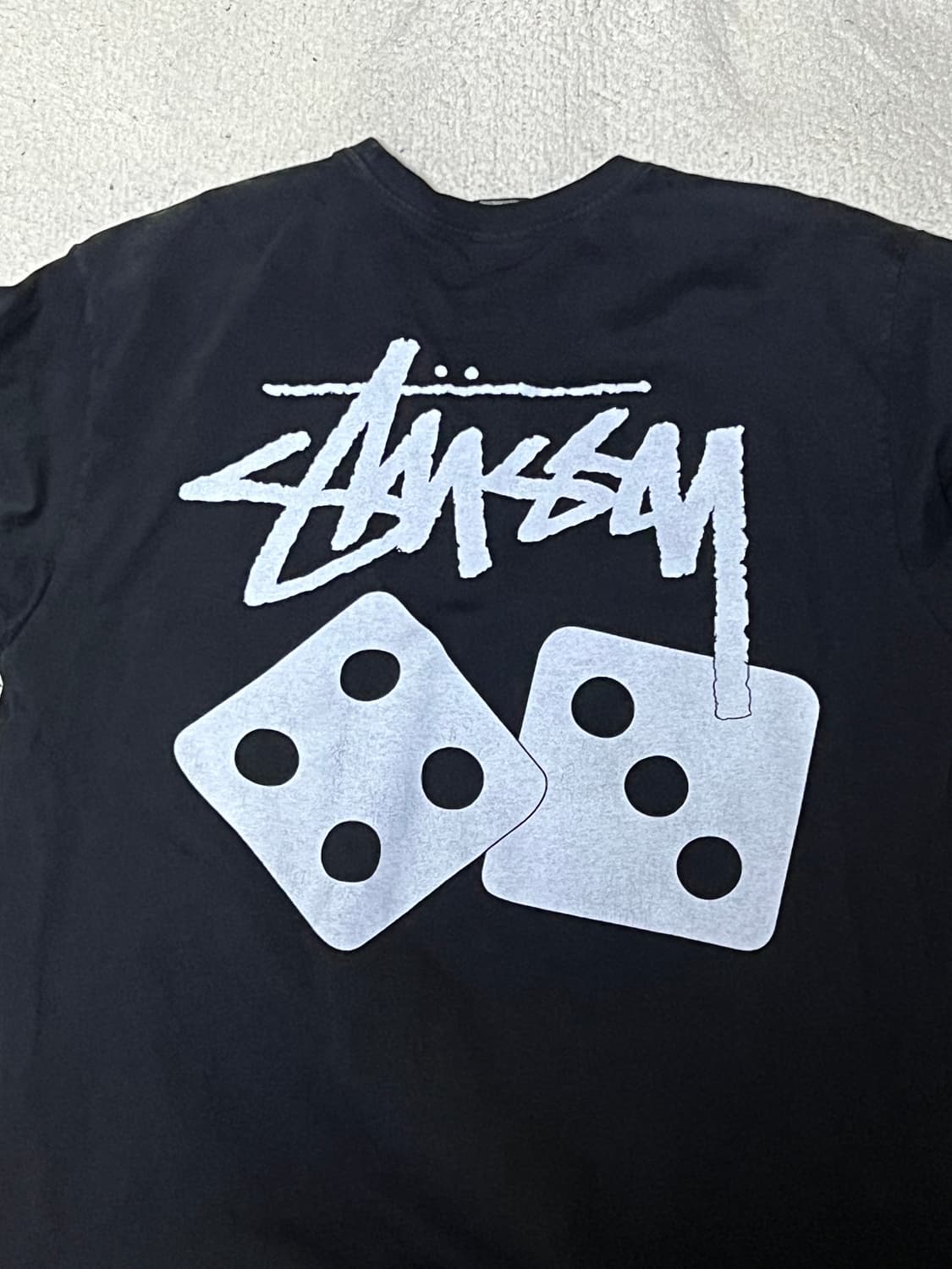 스투시 다이스 피그먼트 다이드 티셔츠 블랙 2023 상품이미지4