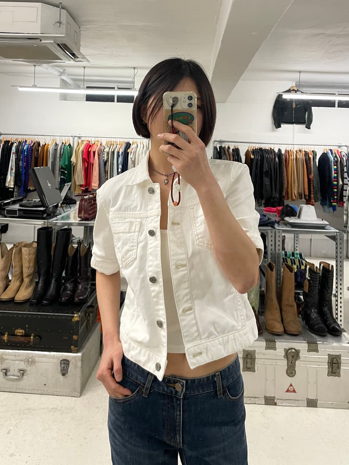 GAP denim jacket 올드 갭 반팔 데님 자켓 상품이미지1