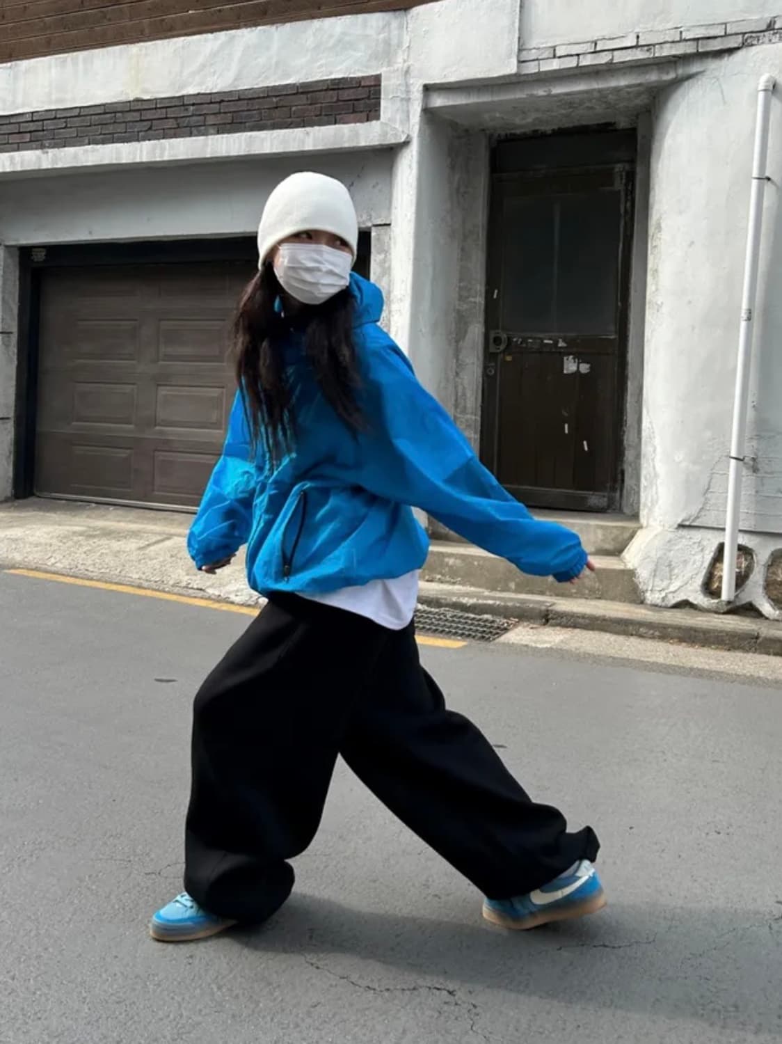 [Unisex] 사이드 절개 와이드 벌룬 팬츠 (Grey) 상품이미지6