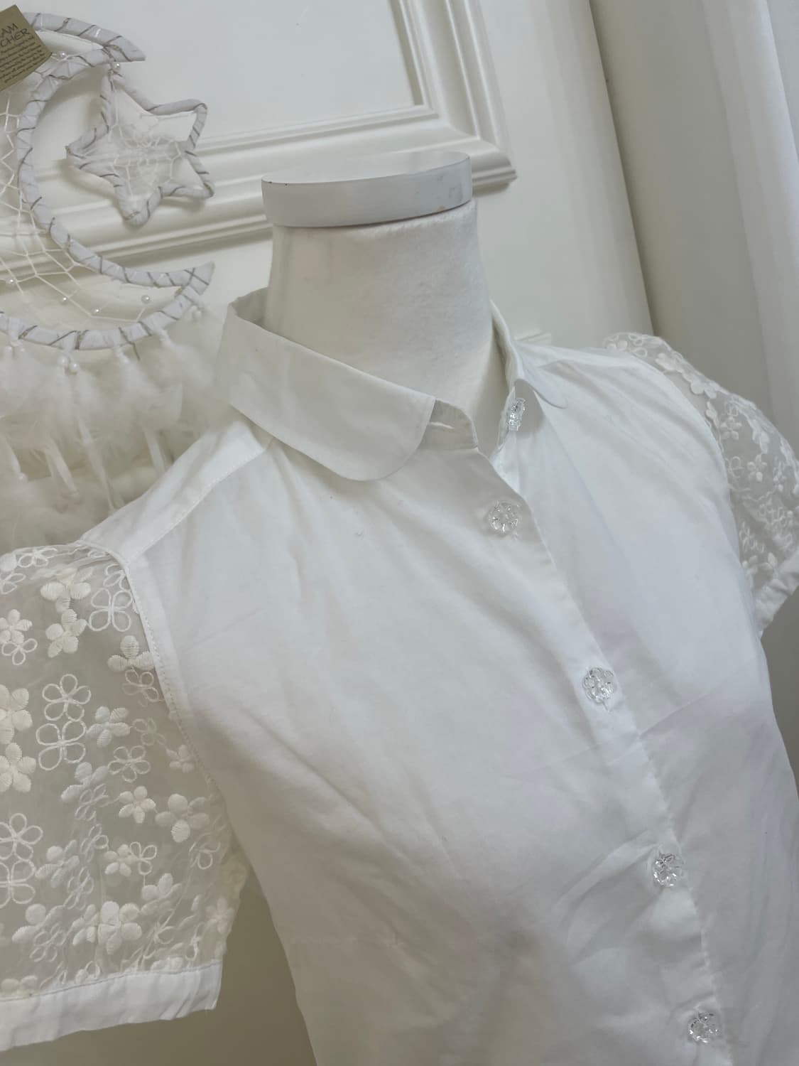 EARTH lace sleeve crystal flower button 상품이미지9