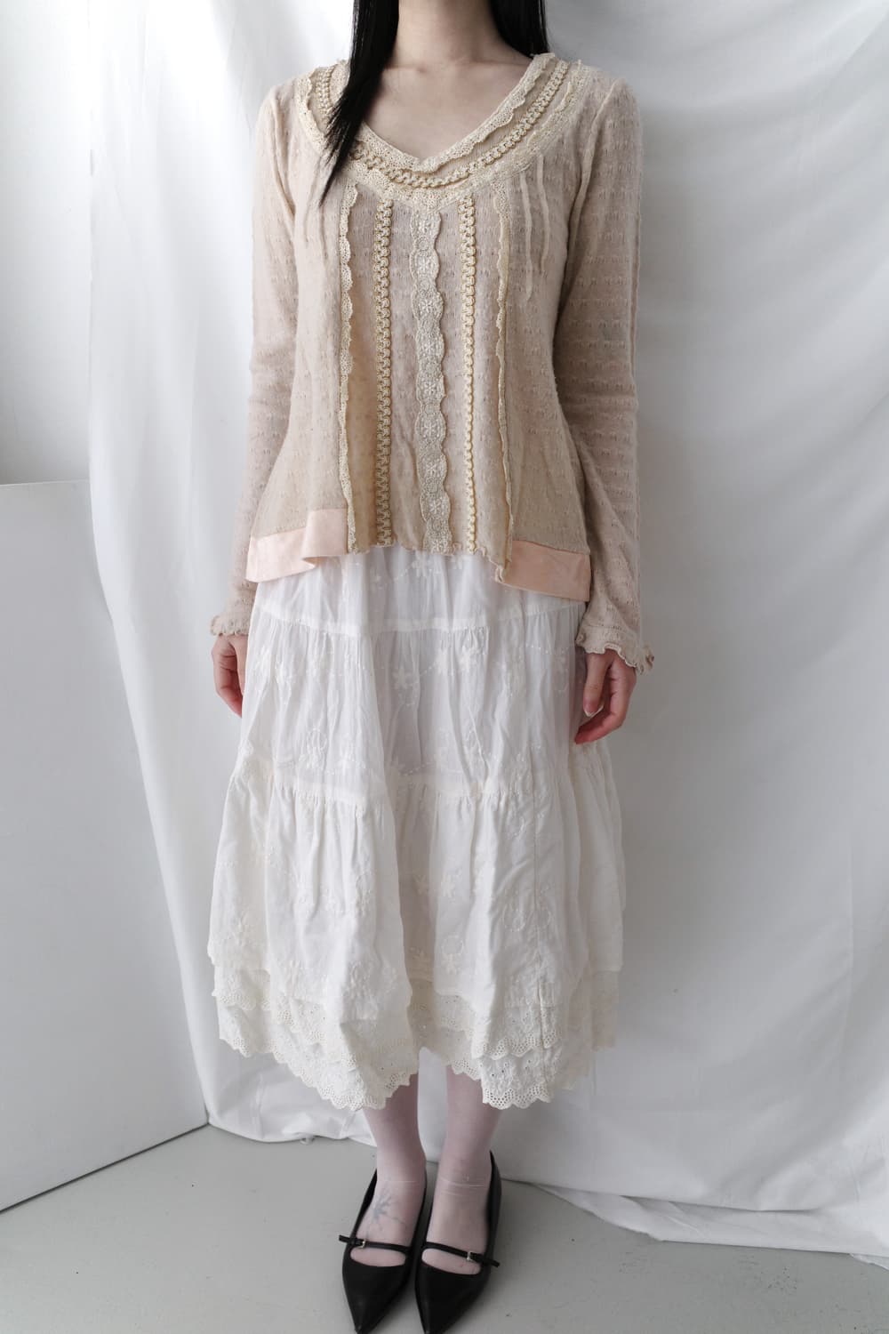 axes femme) lace knit T 상품이미지7