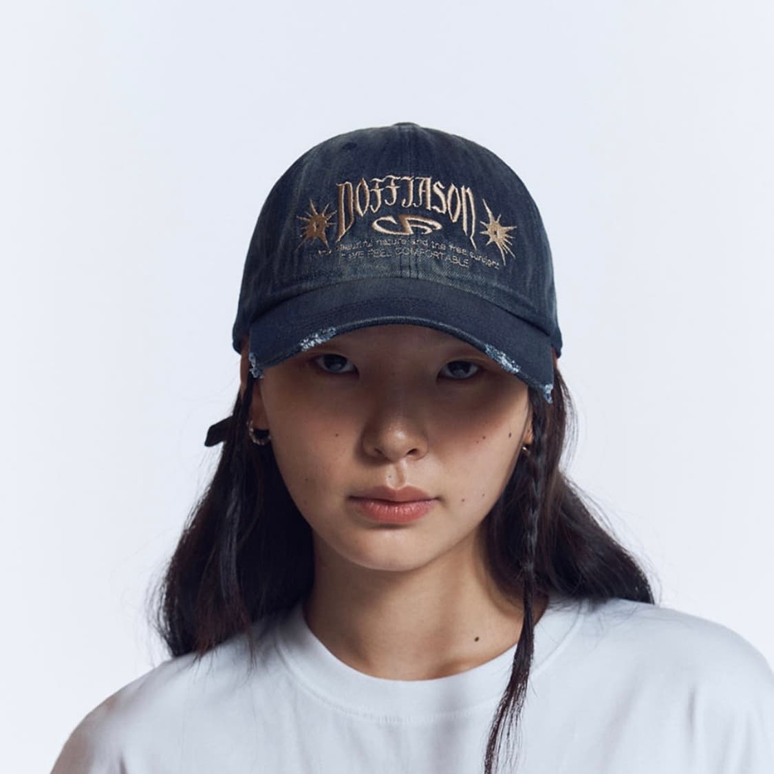 도프제이슨 빈티지 워시드 데님 볼캡 INDIGO 상품이미지5