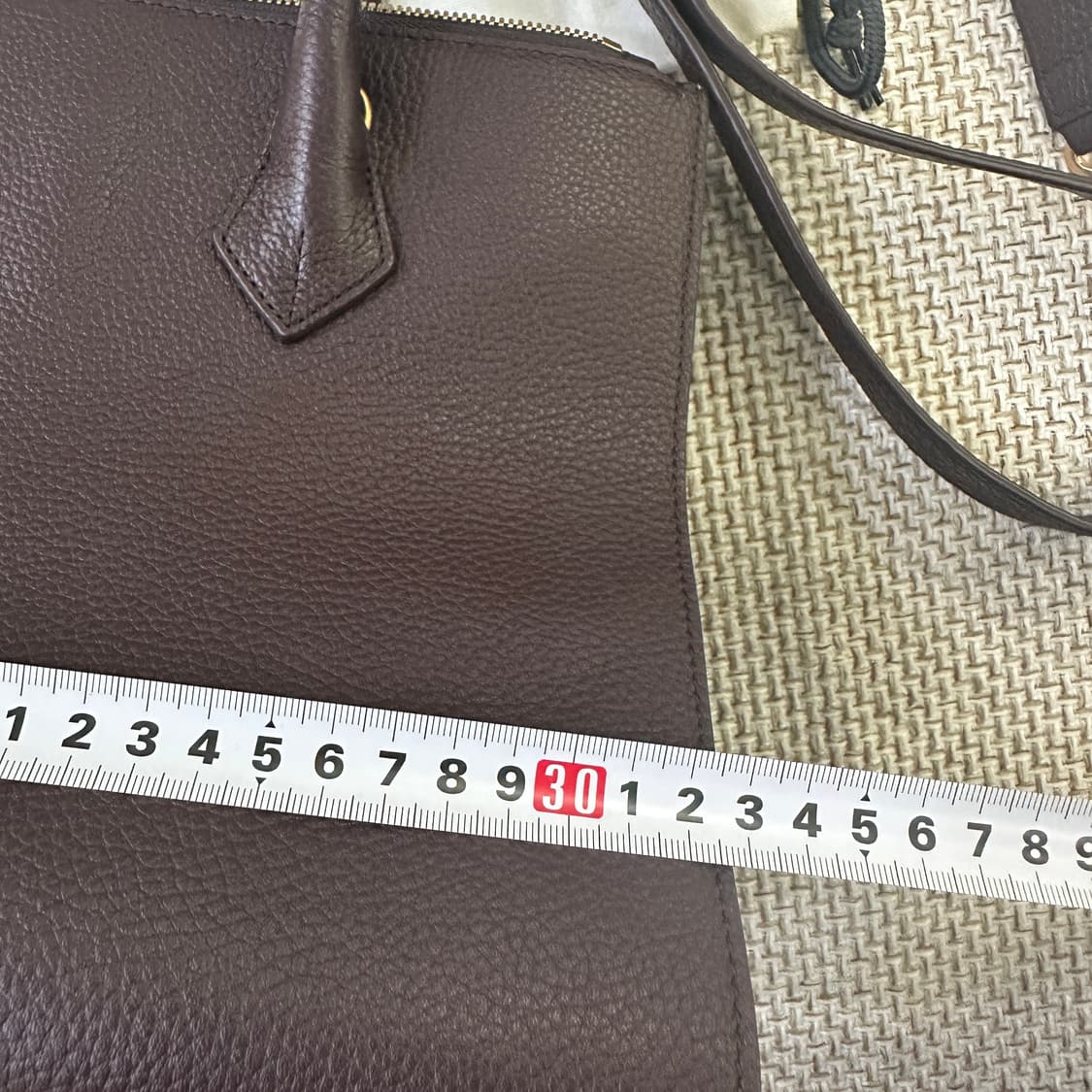 실측확인 쿠론 버건디 토트백 0406D 상품이미지4