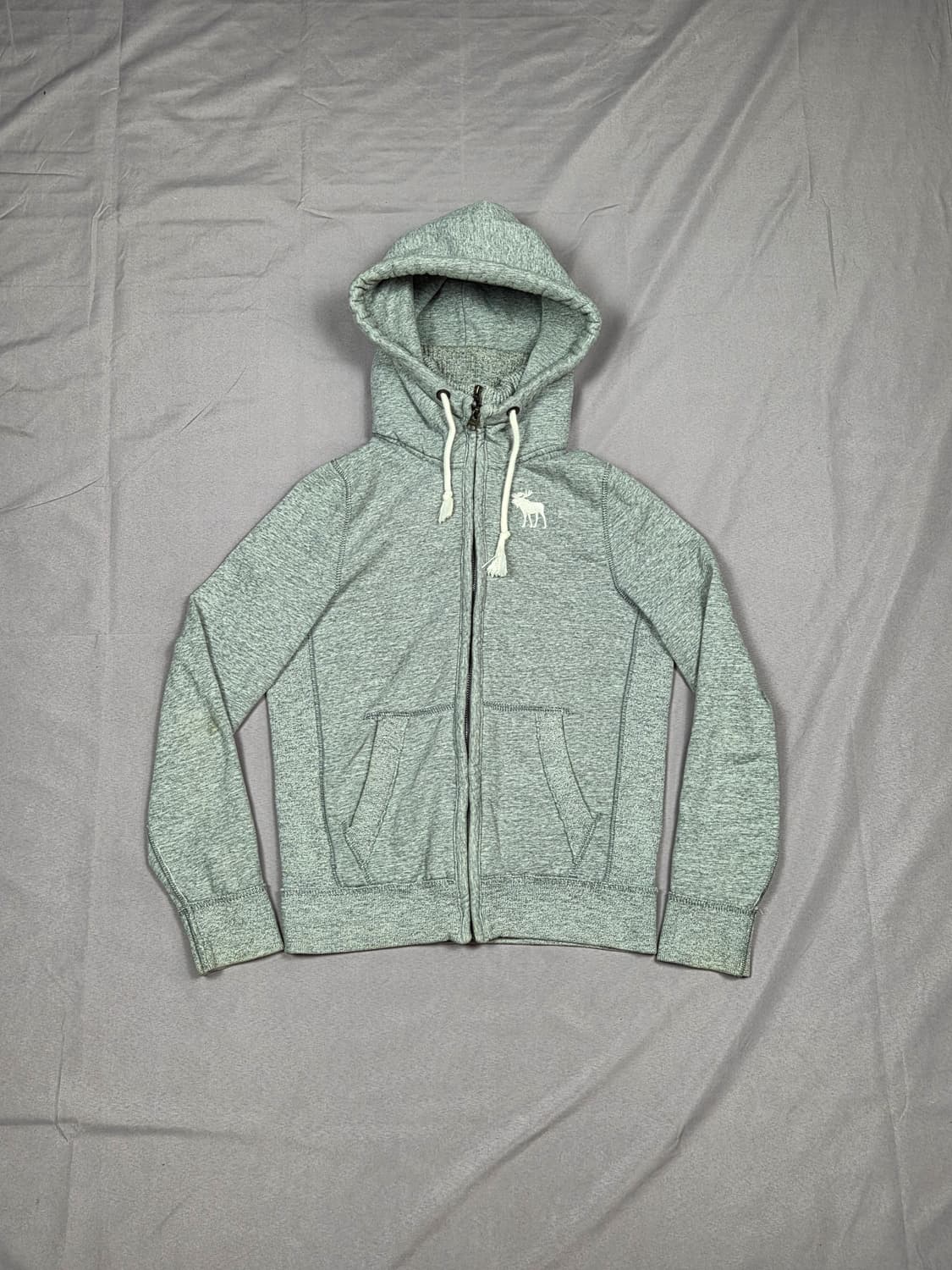 [아베크롬비] 시그니처 무스 로고 머슬핏 후드 집업 | A00161 상품이미지1