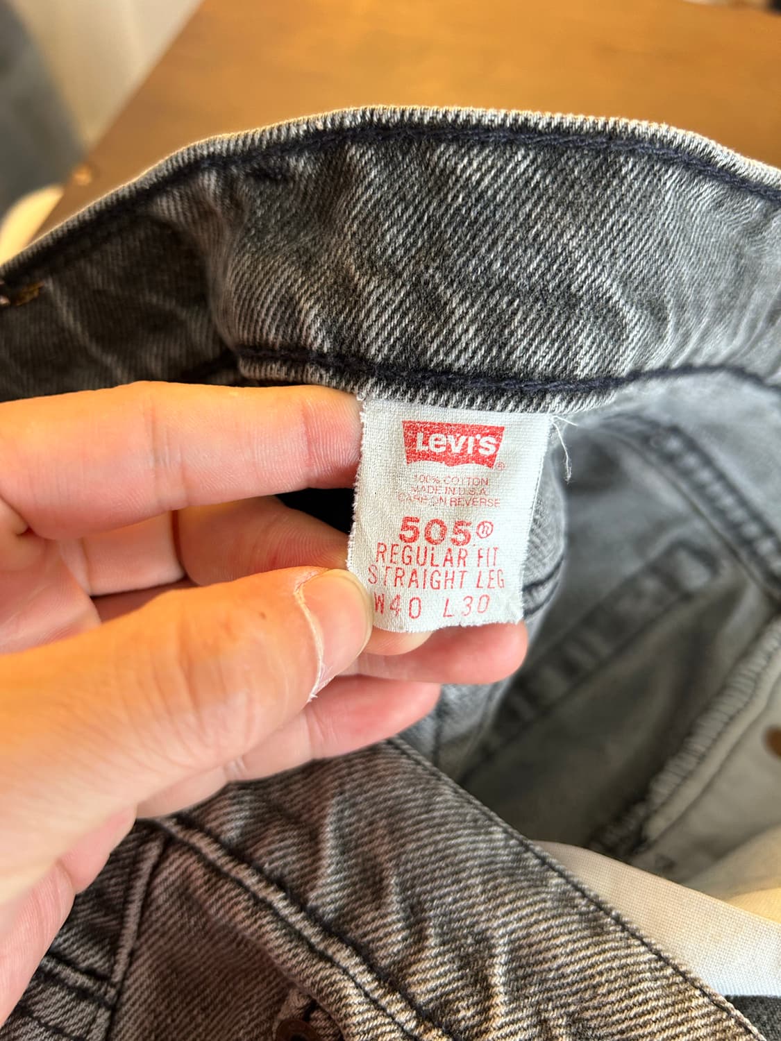 90‘s USA 리바이스505 블랙진 40(39) 상품이미지6