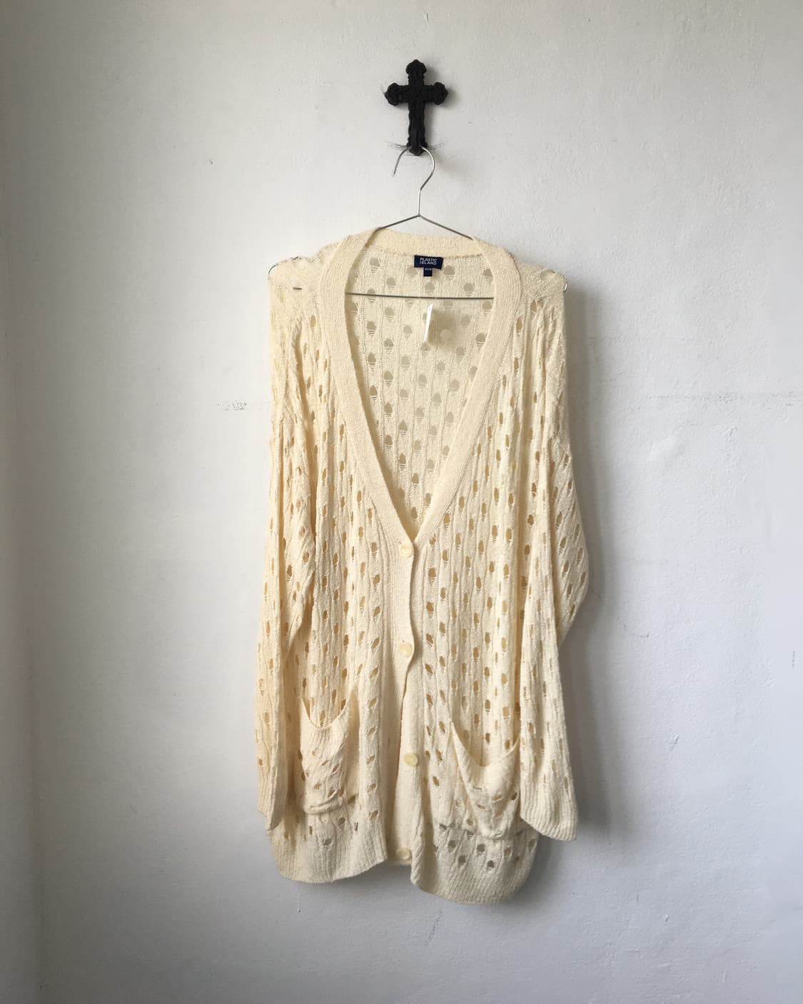 Punching pattern knit cardigan 상품이미지2