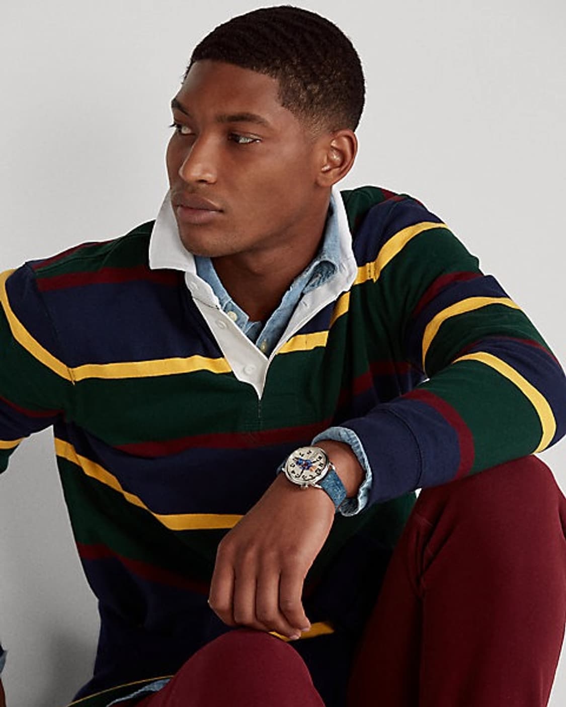 폴로 랄프로렌 멀티 스트라이프 럭비 셔츠 M 상품이미지2