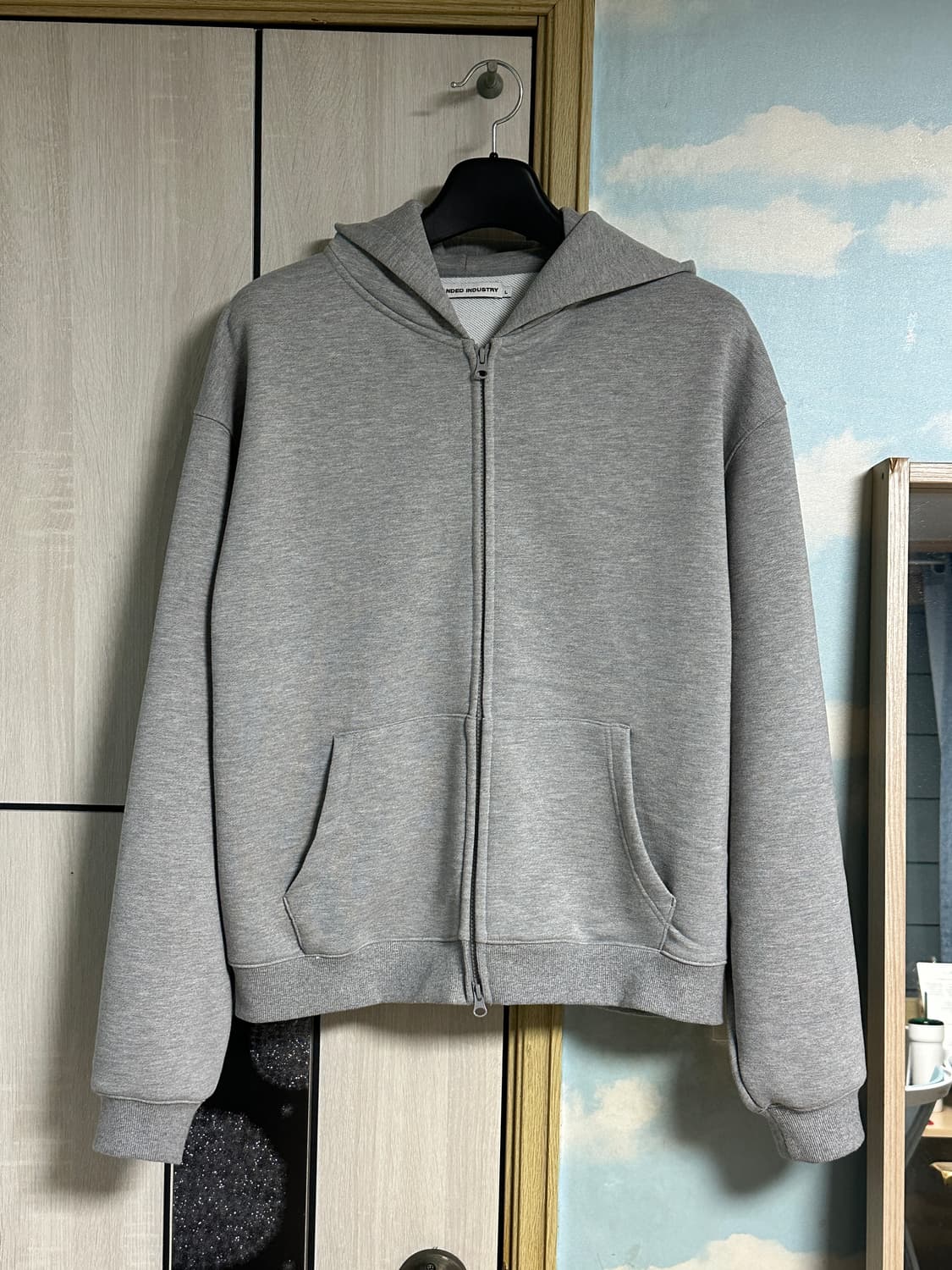 (L) 브랜디드 COMFORT HOODIE ZIP-UP [GRAY] 상품이미지2