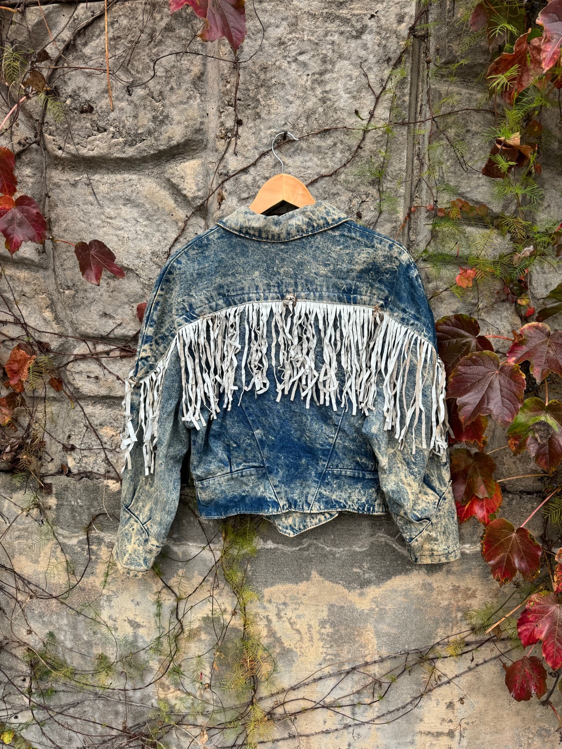 80s phoenix 빈티지 스톤워싱 데님 프린지 웨스턴 자켓 L 상품이미지2