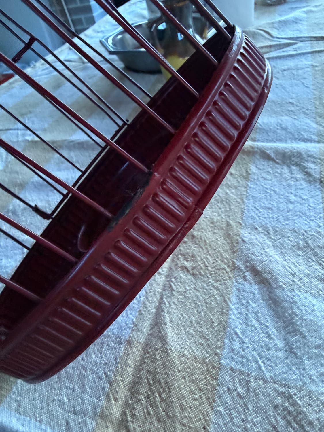 빈티지 레드 철제 새장 인테리어 소품 / 캔들 플라워 케이지 상품이미지5