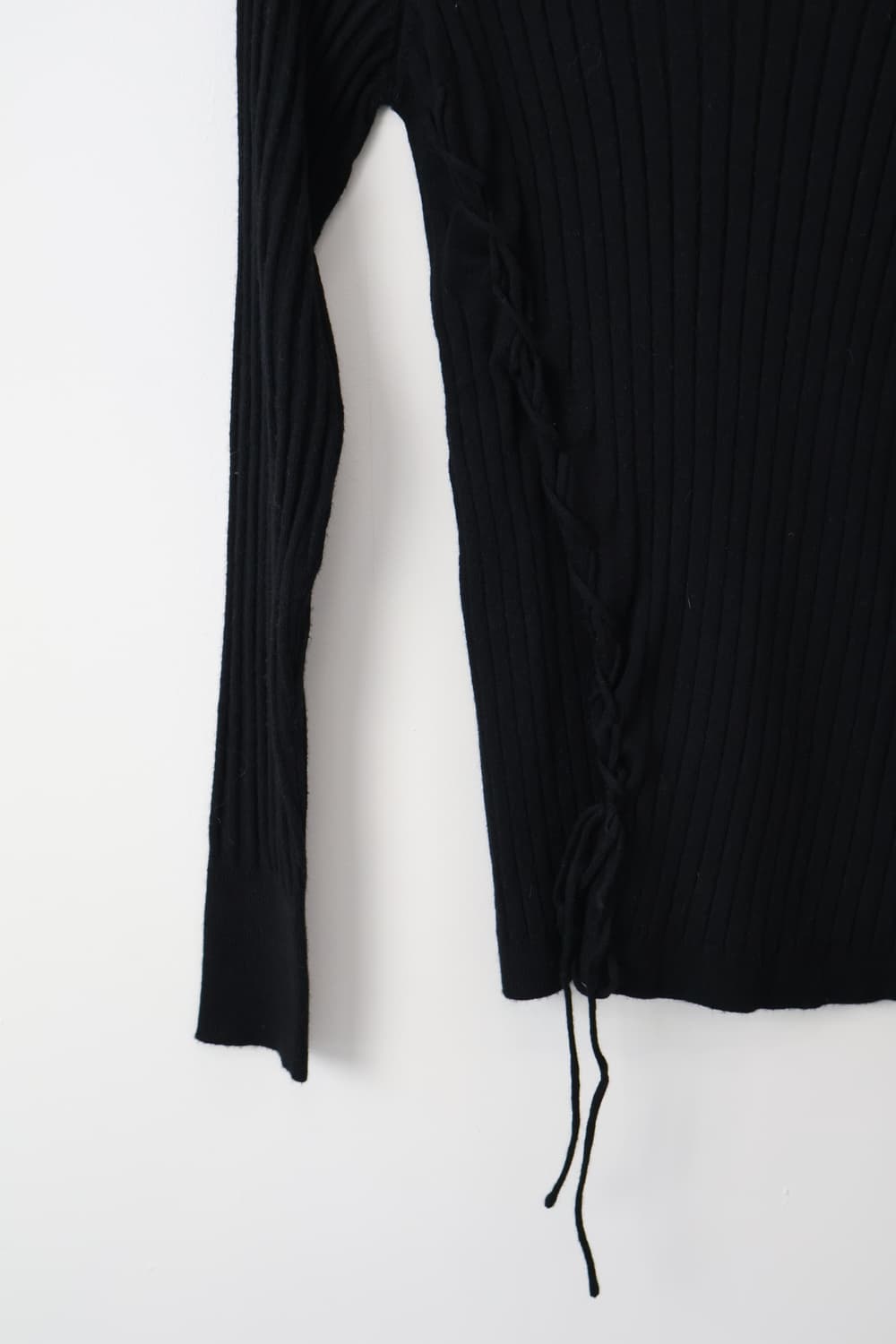 Shinnosuke Ribbed Black Long Sleeve 상품이미지5