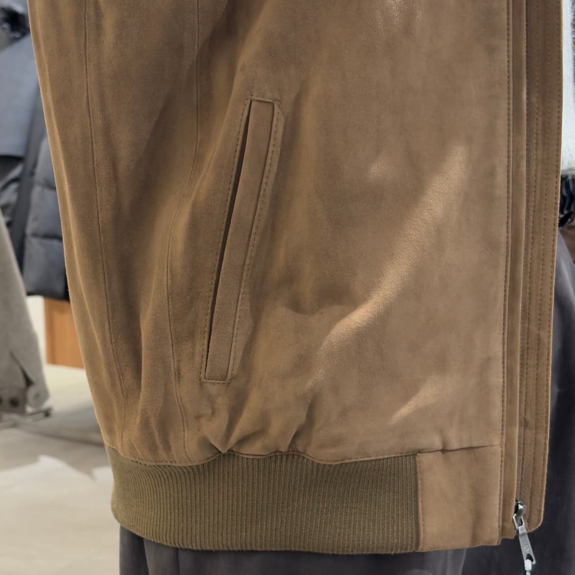 [새상품] 브룩스브라더스 염소가죽 스웨이드 집업 블루종 상품이미지8