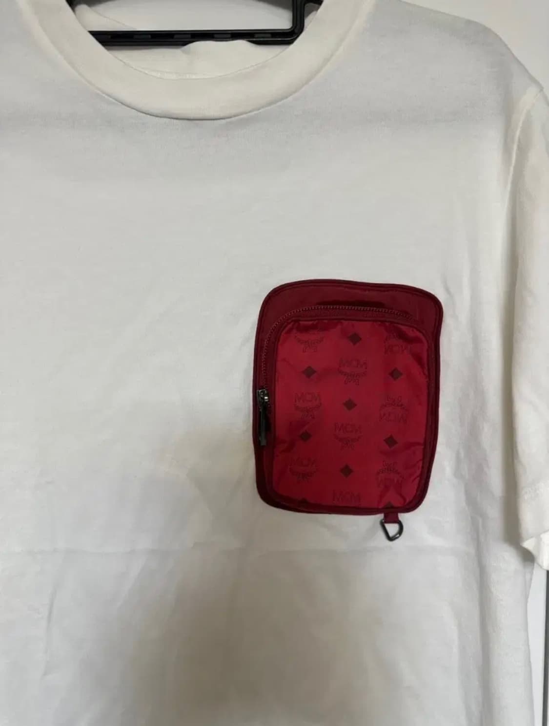 MCM 화이트 포켓 반팔 티셔츠 상품이미지3
