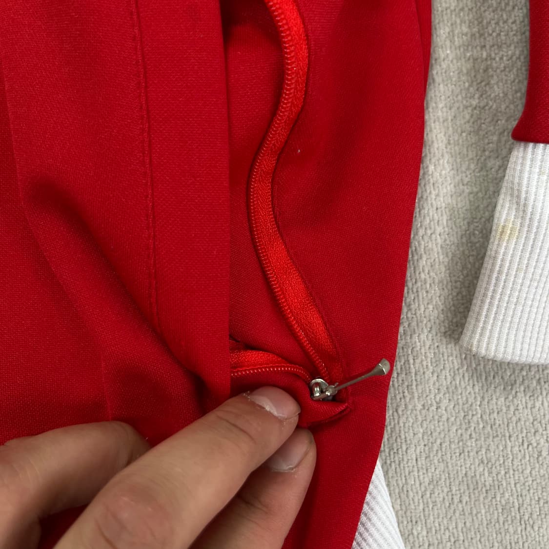 100 90s 아디다스 캐나다 흰빨 트랙탑 져지 상품이미지6