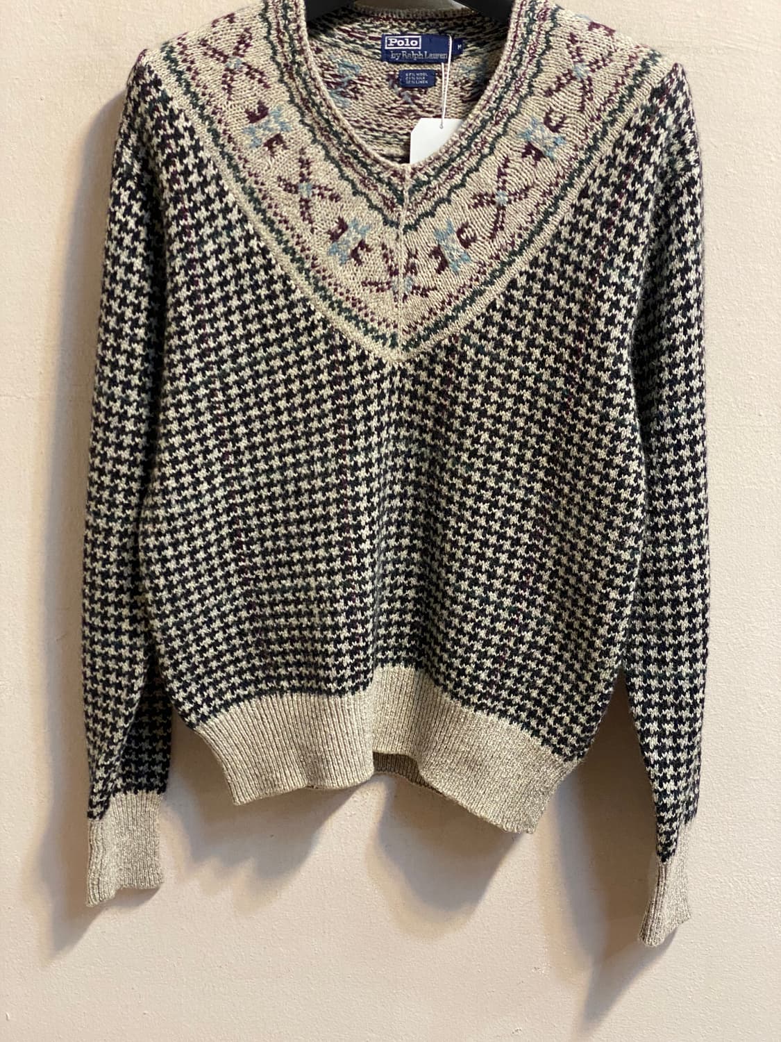 폴로 랄프로렌 패턴 브이넥 니트 스웨터 상품이미지3