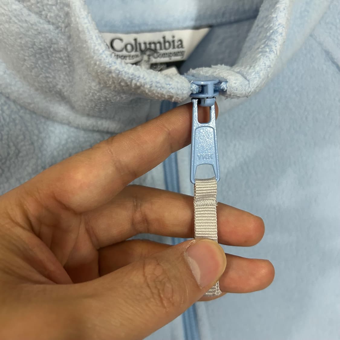  (L) 콜롬비아 플리스 자켓 하늘색 상품이미지5