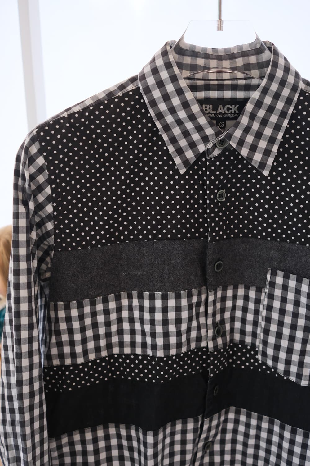 Patchwork gingham check shirt 상품이미지5