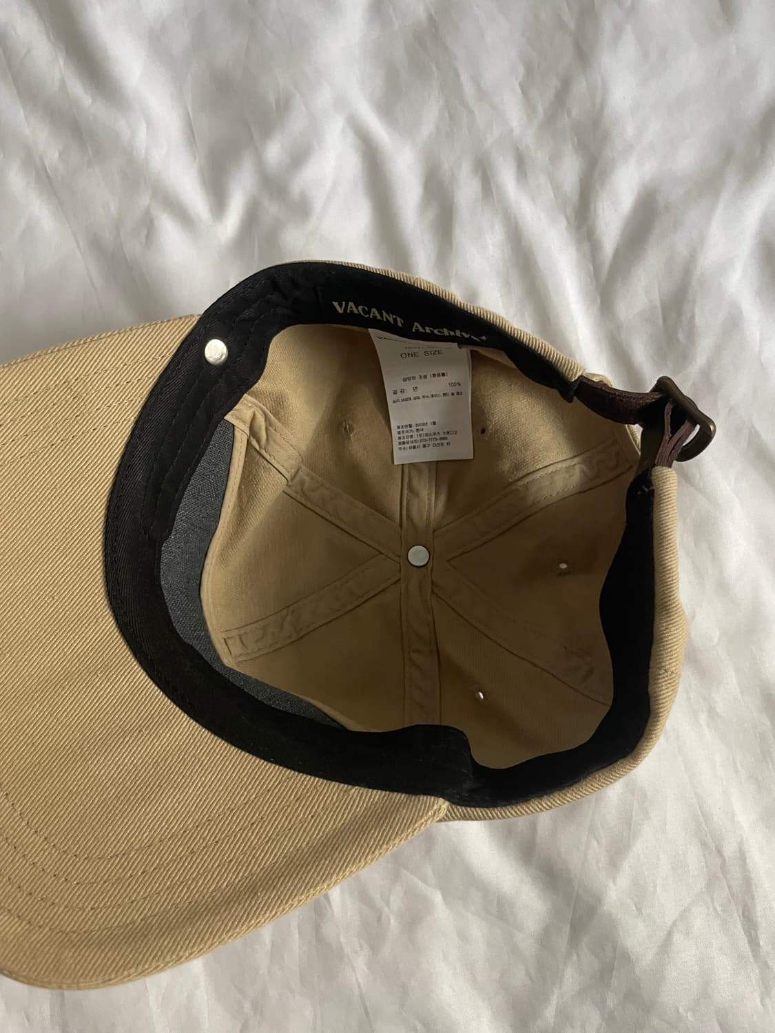 vacant archive 베이컨트 cap 베이지 상품이미지4