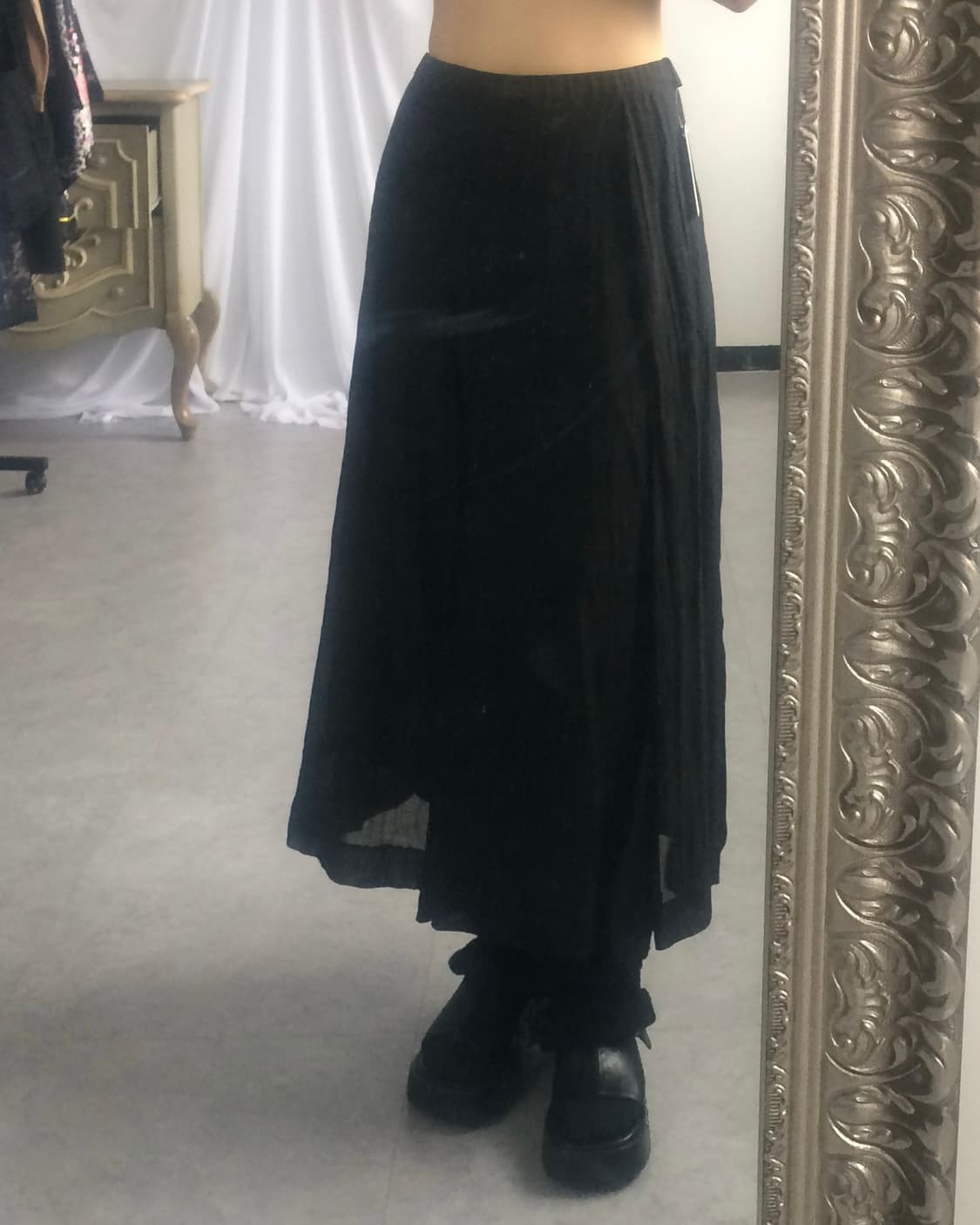Black long skirt 상품이미지7