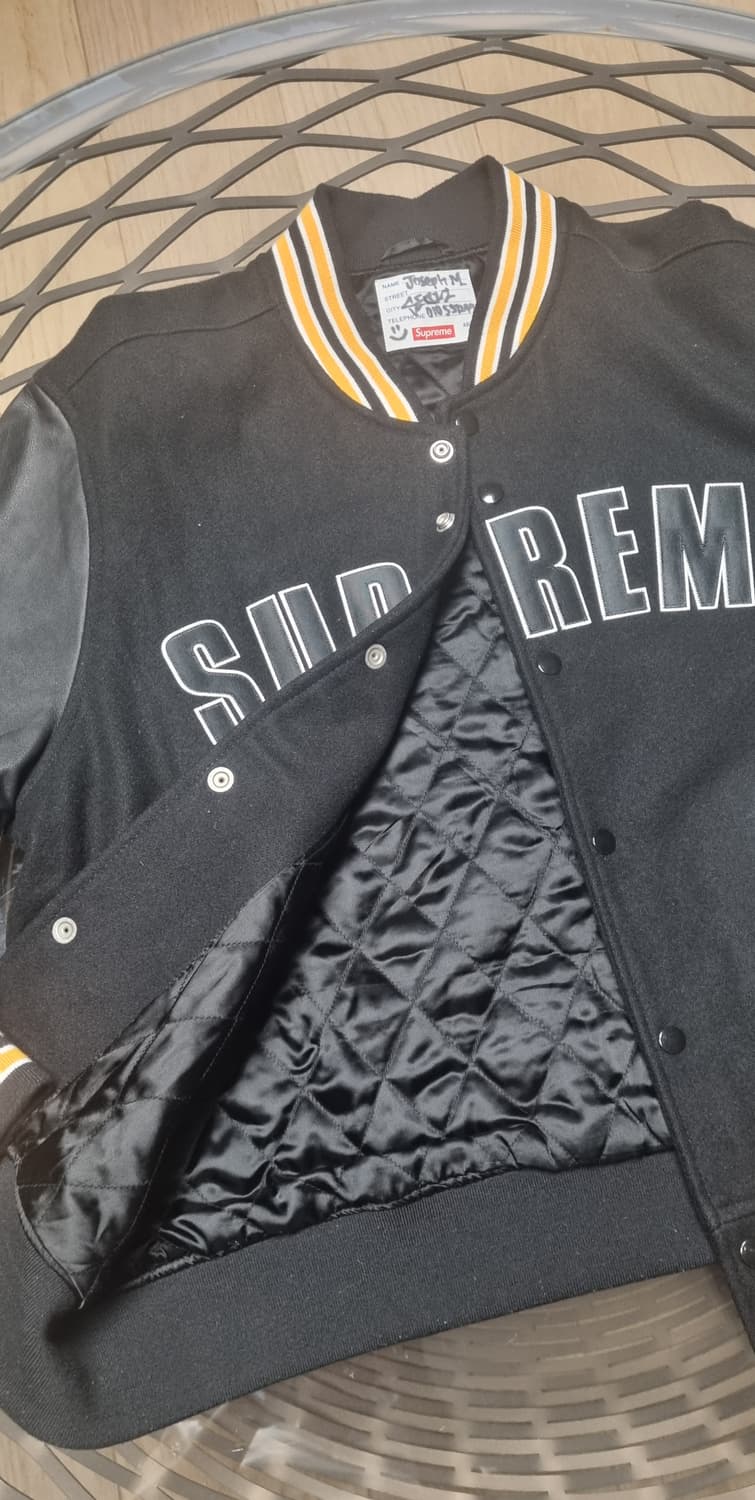Supreme x New Era 스켈레톤 바시티 쟈켓 상품이미지3