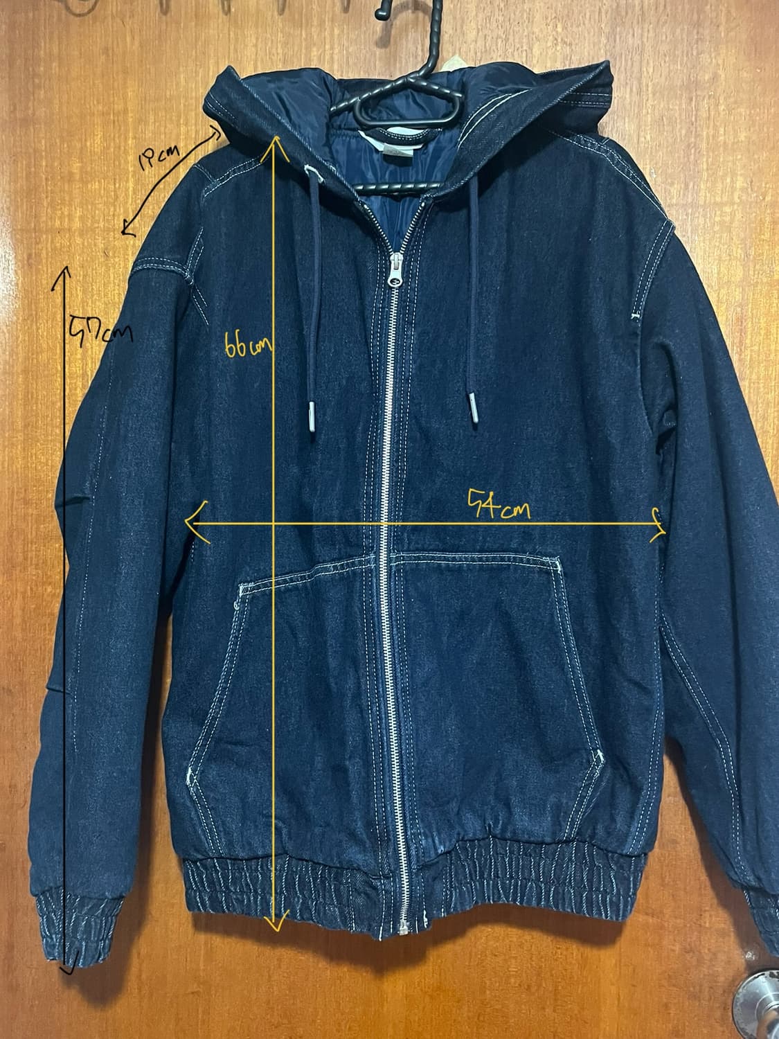 H&M 데님후드 아우터 상품이미지5