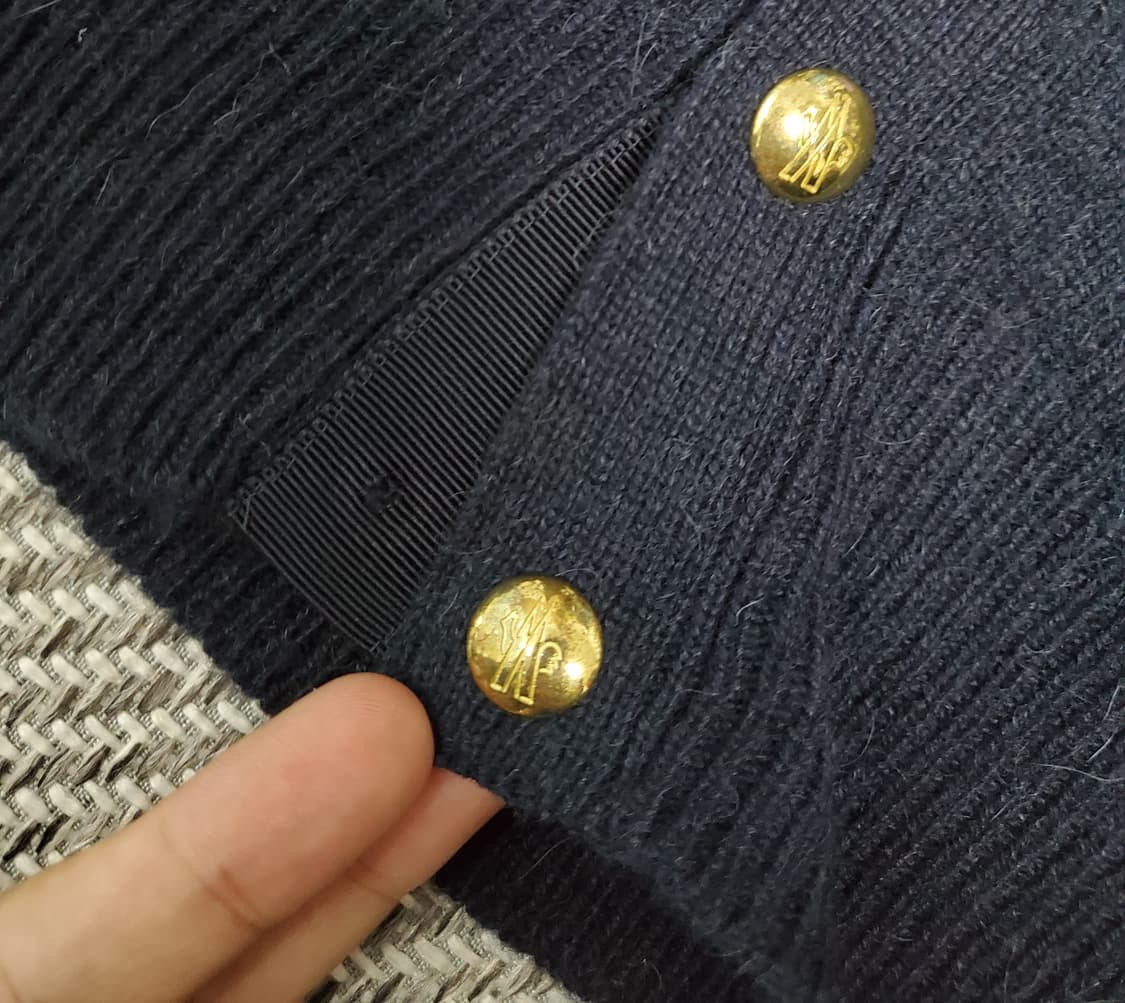 몽클레르 감마블루 금장버튼 가디건 L 상품이미지5