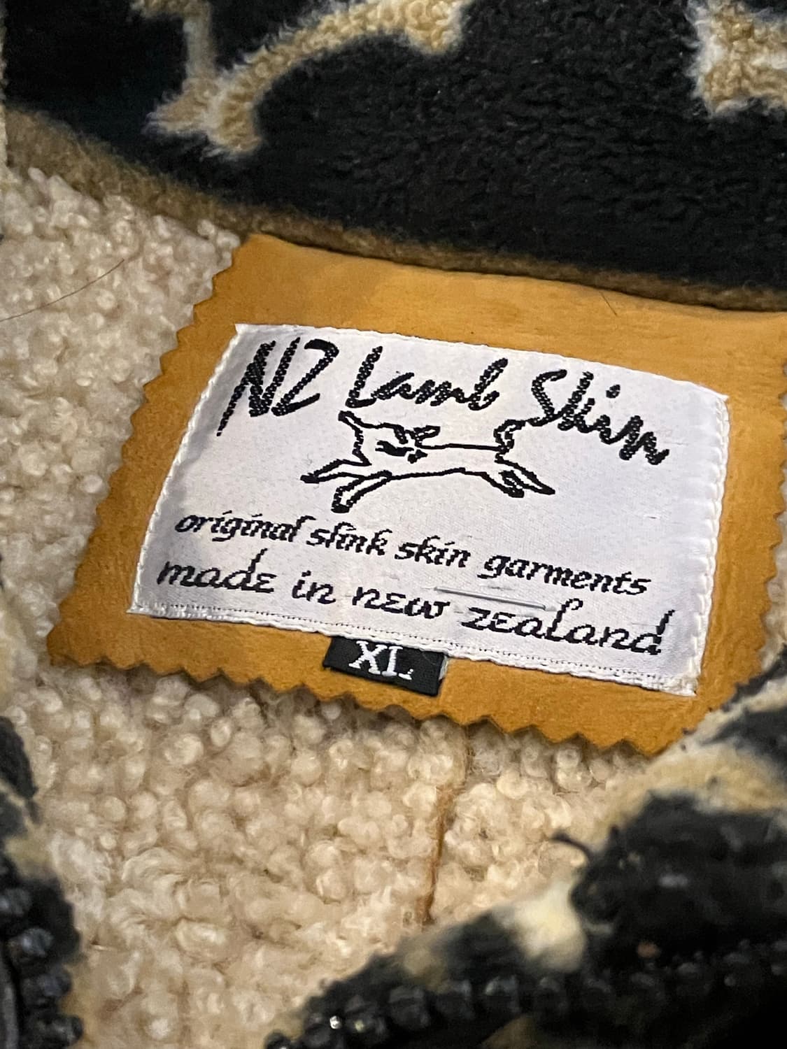NZ Lamb Skin 양피 에스닉 레더 플리스 자켓 상품이미지5