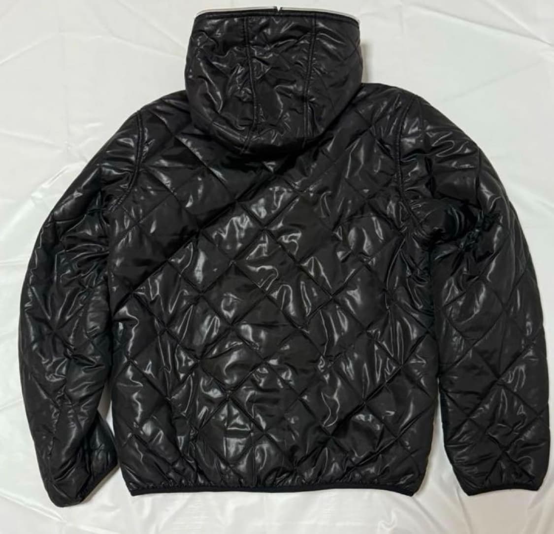 컨버스 유광패딩 경량패딩 리버시블 패딩 보라색 검정색 상품이미지5