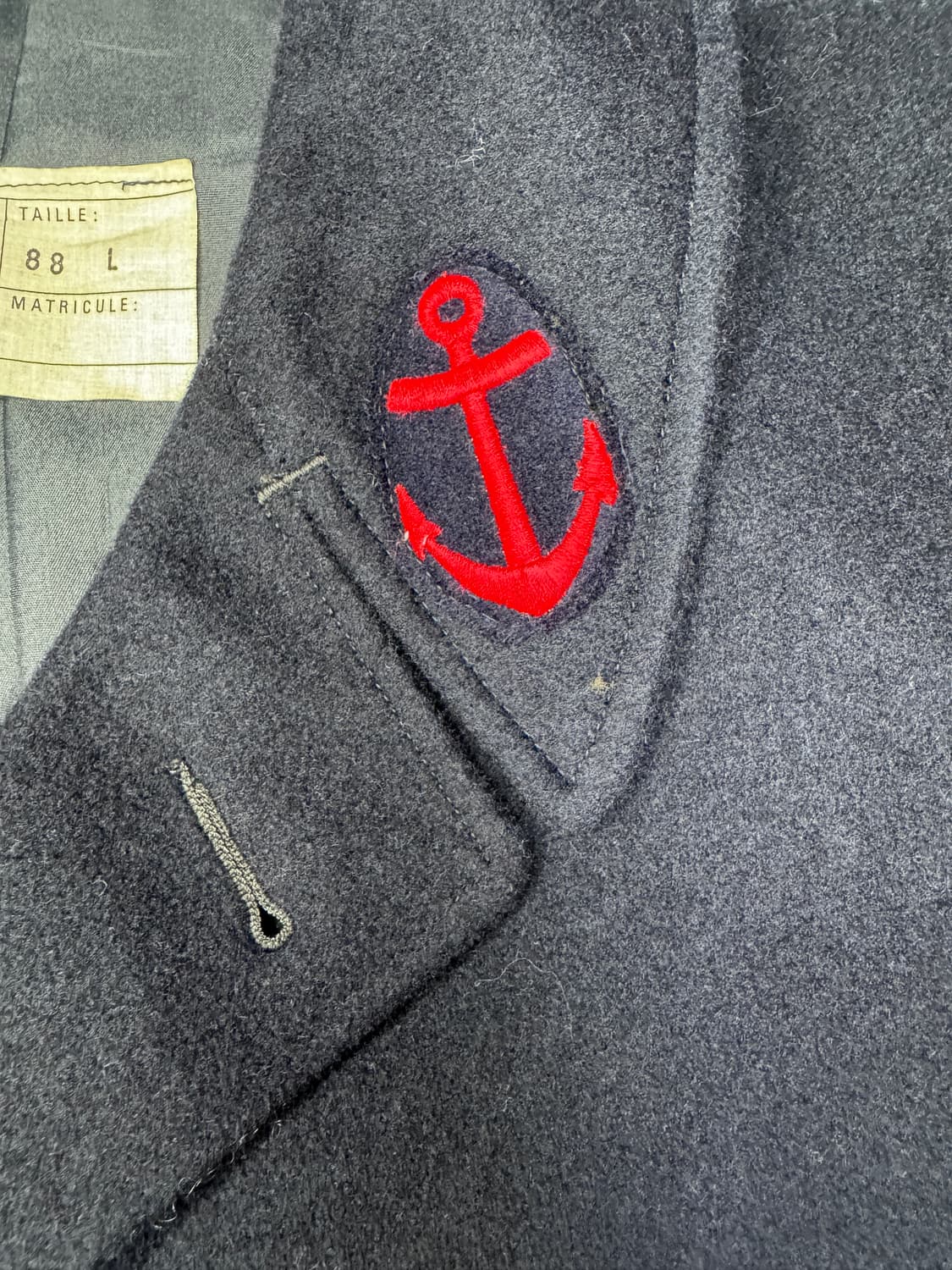 빈티지 80s 프랑스 해군 피코트 FRENCH NAVY 88L 상품이미지5