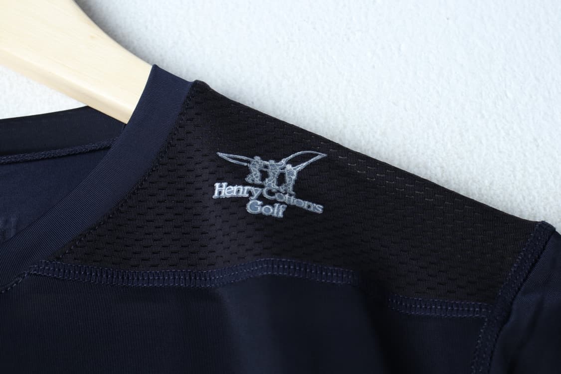 (L-XL) 헨리코튼 긴팔티셔츠 골프 기능성 네이비-H33049 상품이미지5