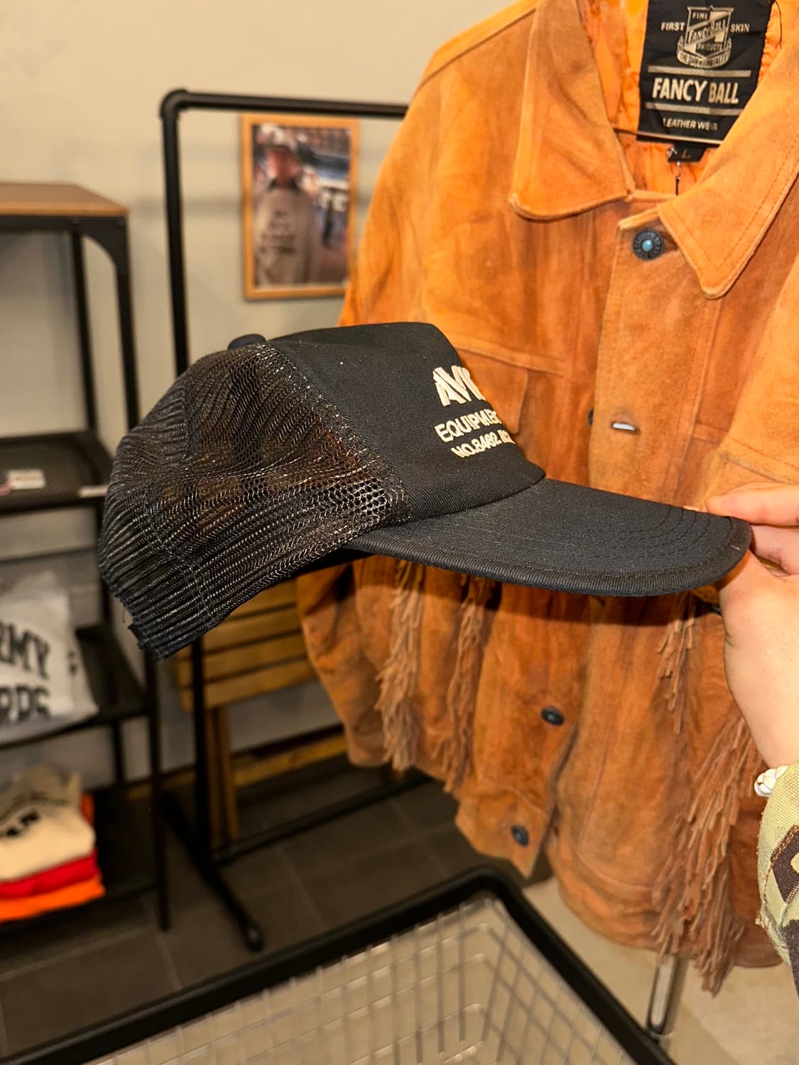 Avirex logo black trucker cap 상품이미지7