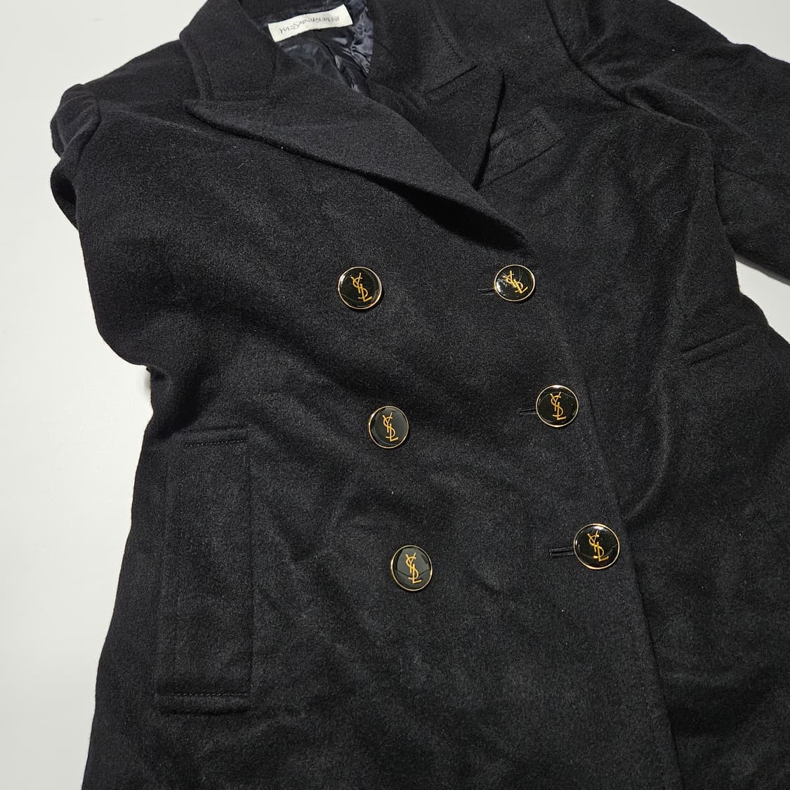 입생로랑 금장 더블 코트[36] 상품이미지3