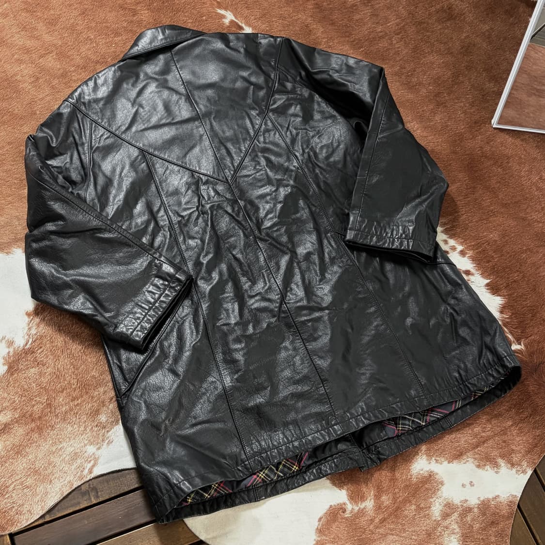 니들워크 레더 자켓 소가죽 100% 상품이미지4