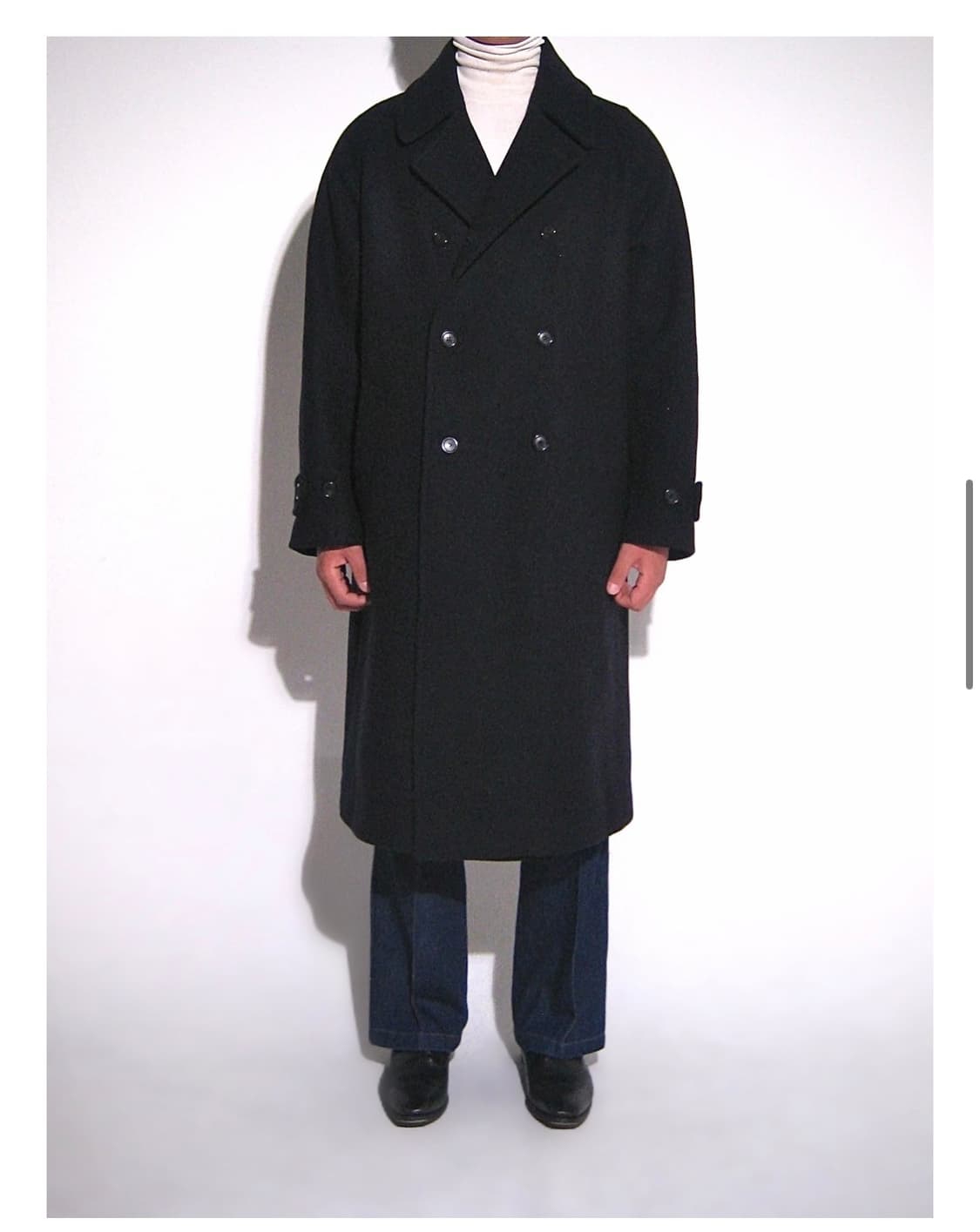 멋랩x피네짜 울 더블코트 네이비 M(100-105) 상품이미지1