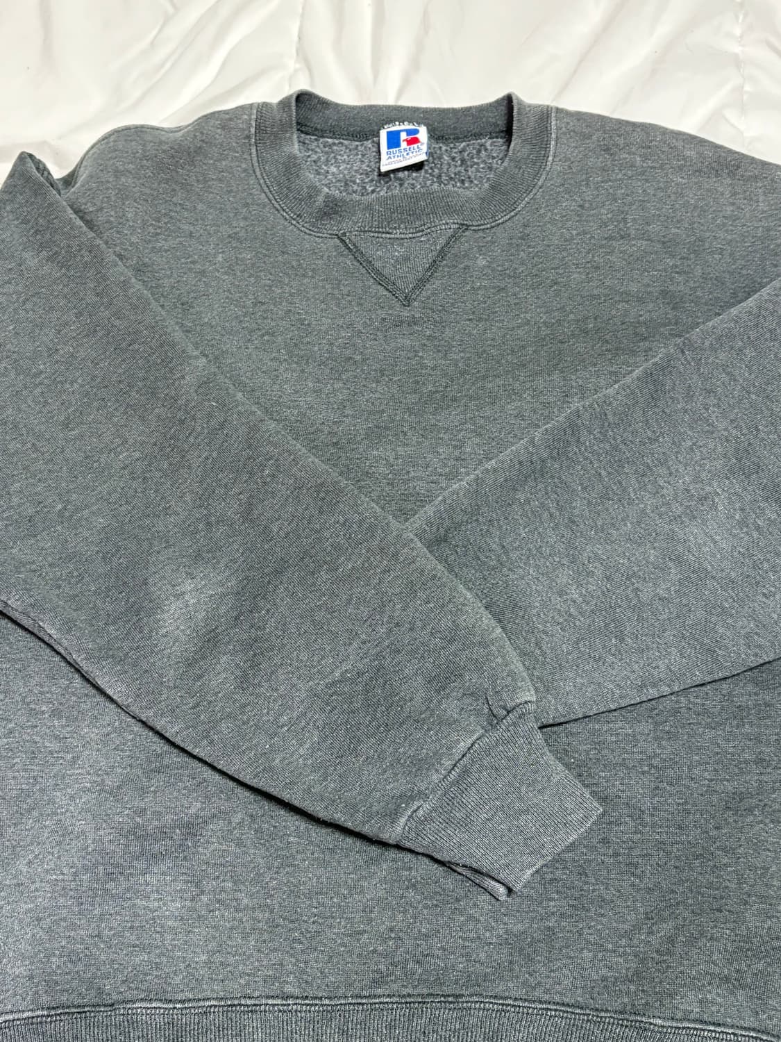 [L] USA 러셀 빈티지 스웻 맨투맨 90s 그레이 상품이미지2